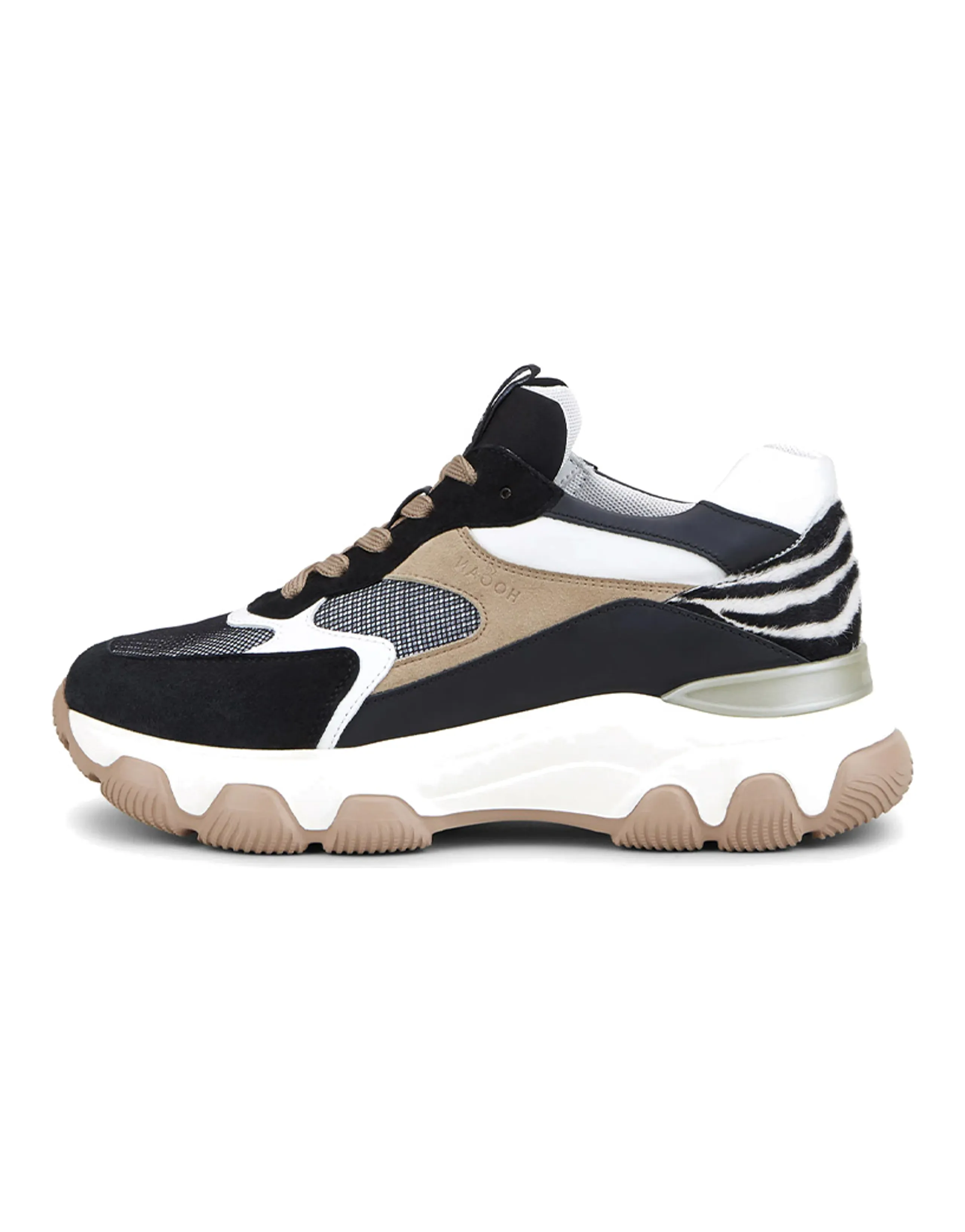 HOGAN Casual Shoes Women's Low-Top Black White Brown