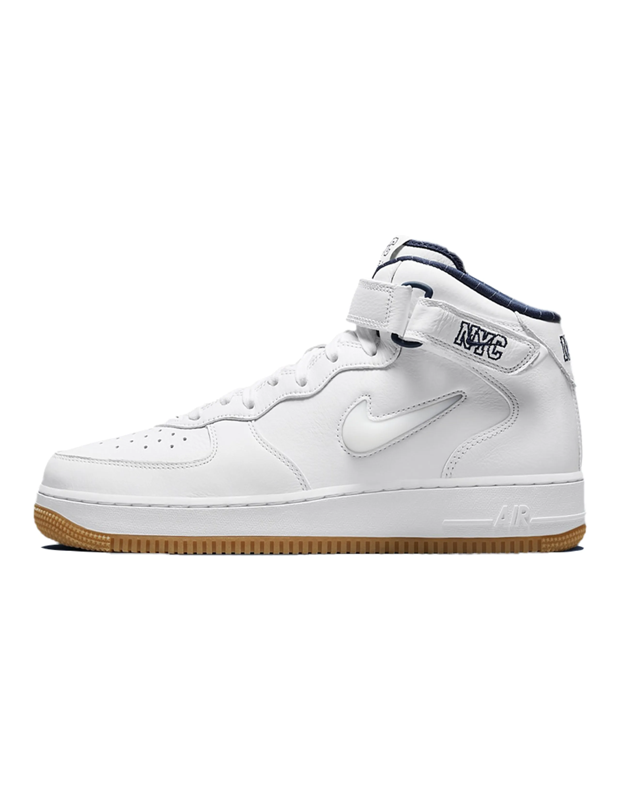 Nike Air Force 1 Mid Qs Jewel Nyc White Midnight Navy