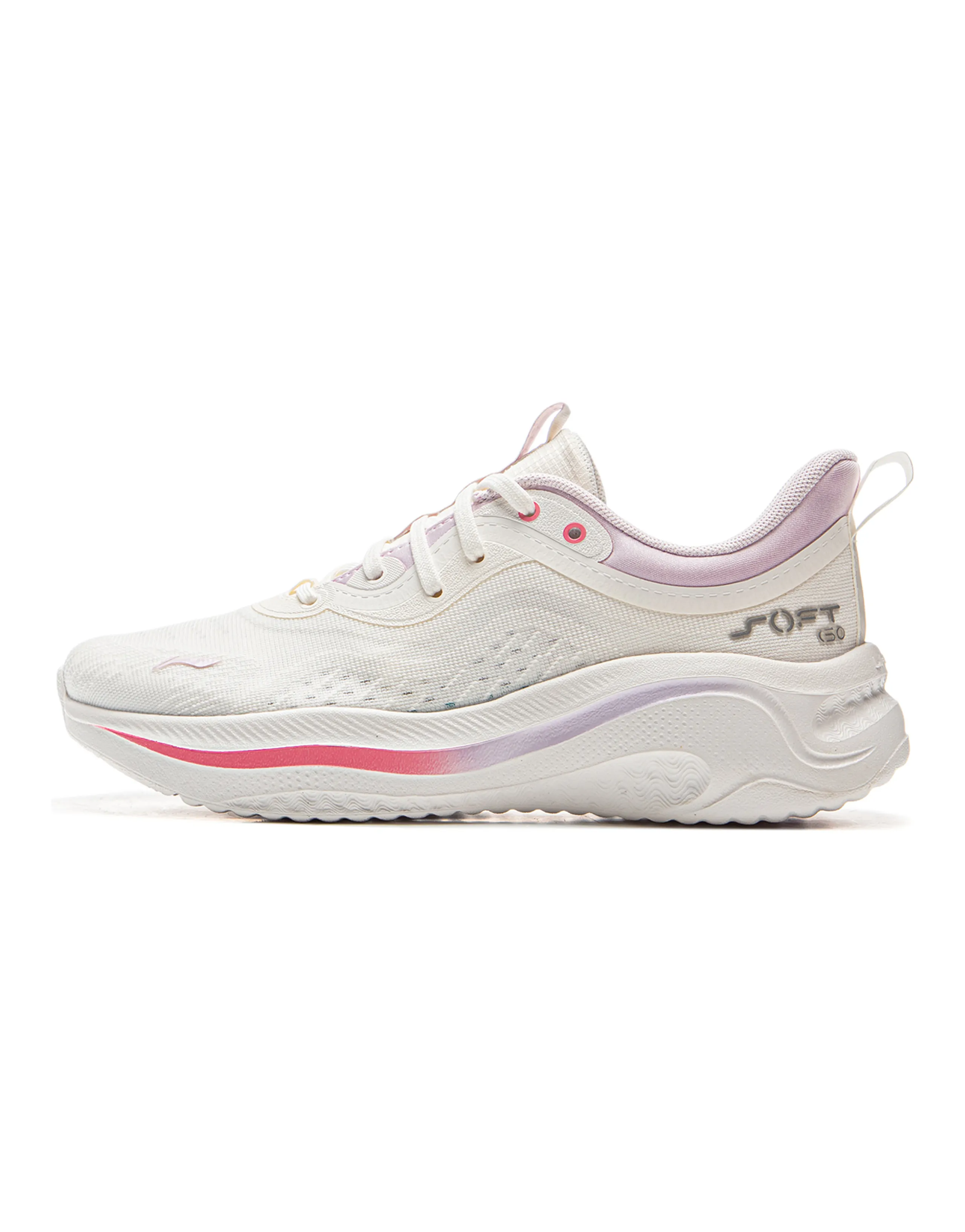 LiNing SOFT GO 2 WMS Versatile Comfortable Thick Sole Height Increasing Fashion Trendy Shock Absorption Non-Slip Wear-Resistant Supportive Cushioning Low-Top Casual Shoes Women's Cream White