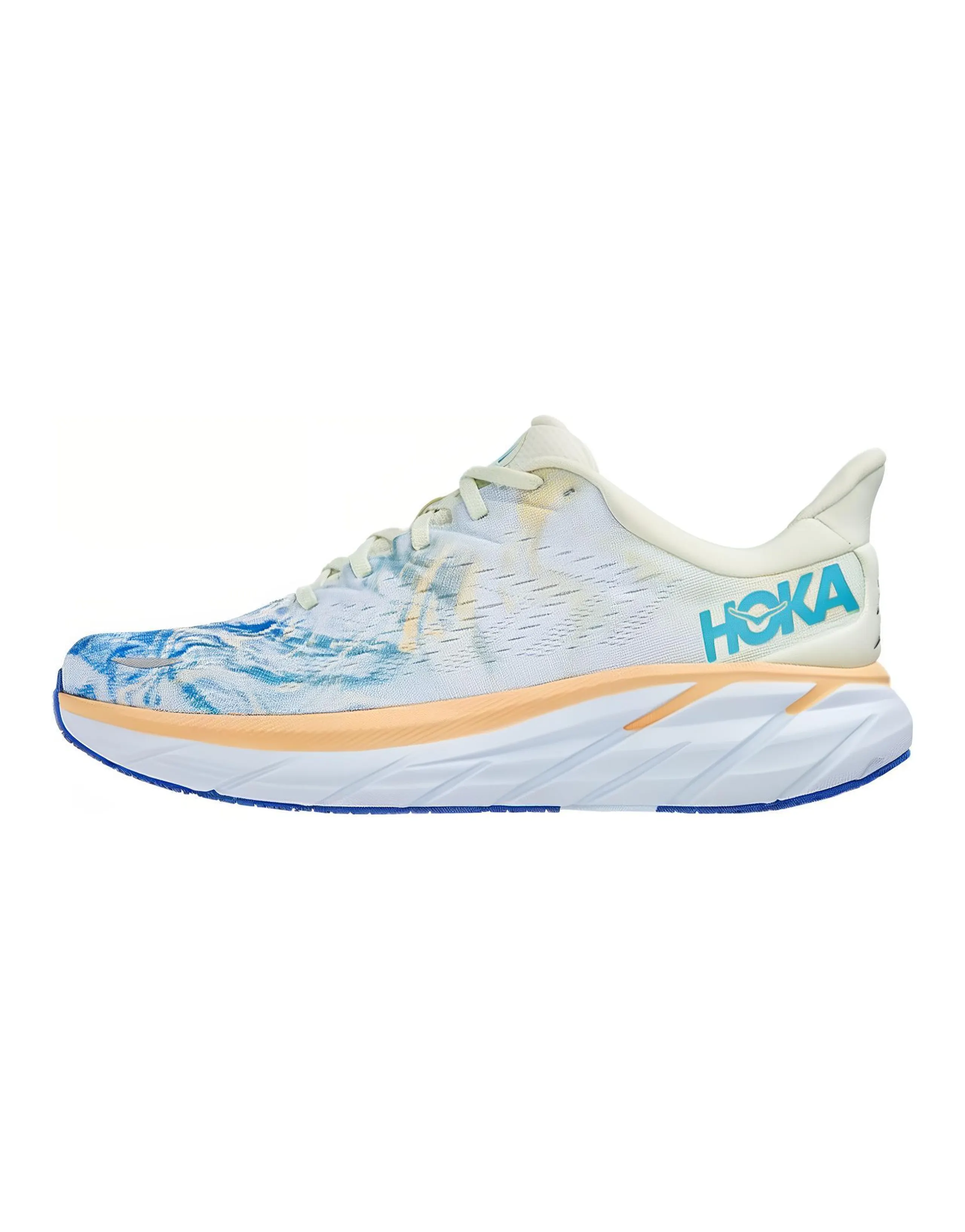HOKA ONE ONE Clifton 8 Wide 'White Blue'