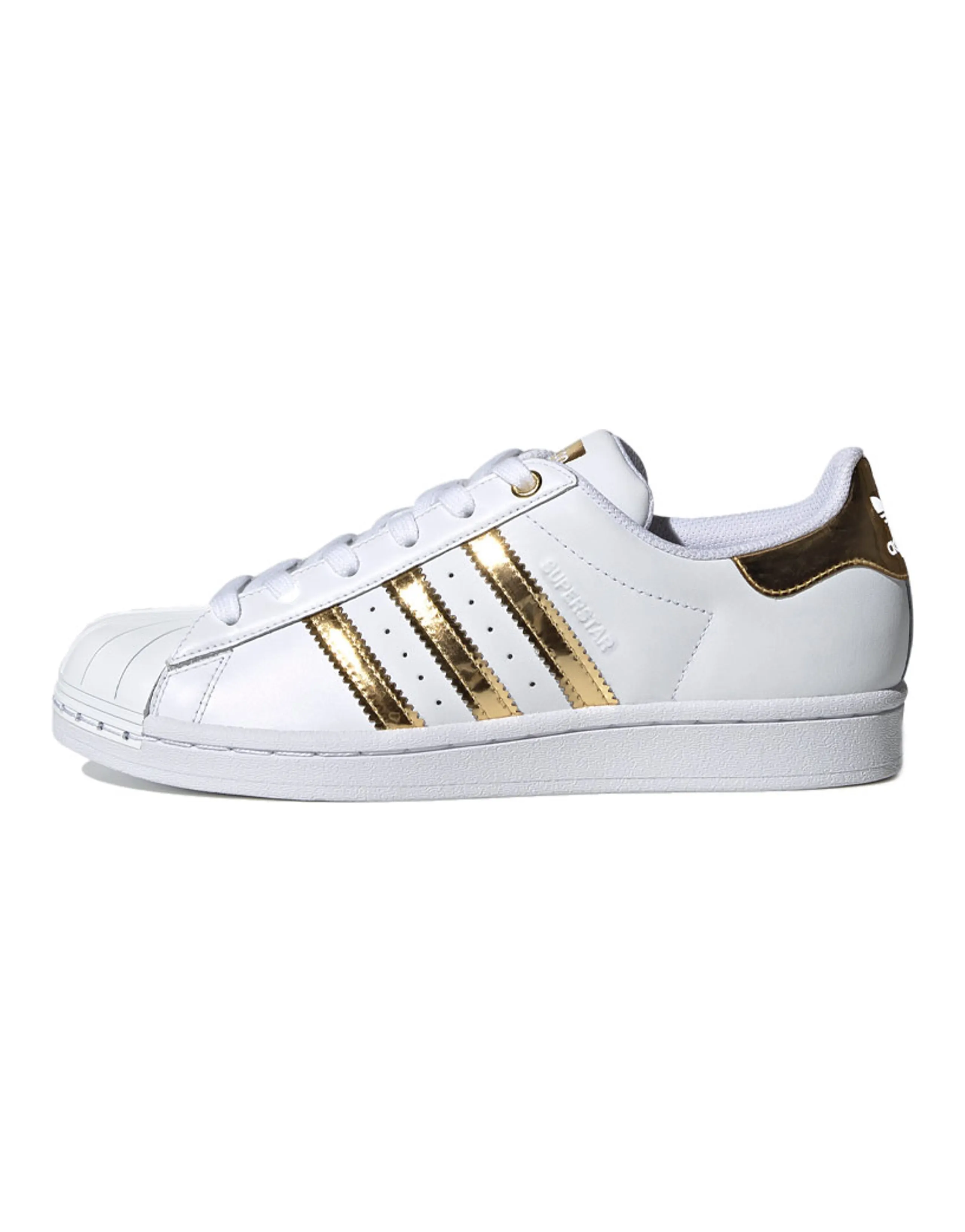 Adidas Originals Superstar Metal Toe White Gold Metallic Women's