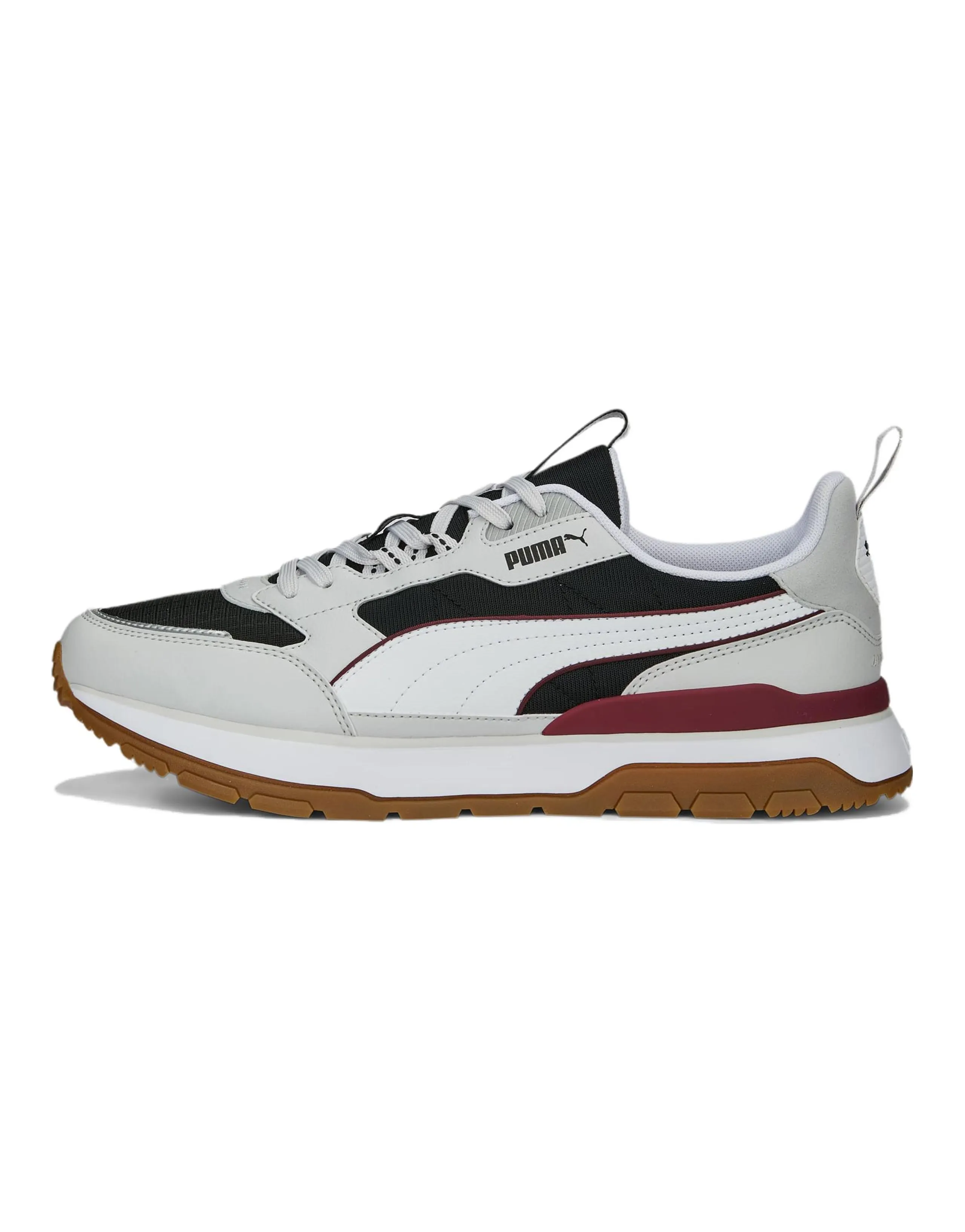 PUMA R78 Anti-Slip Wear-Resistant Low-Top Running Shoes Unisex Gray White Red