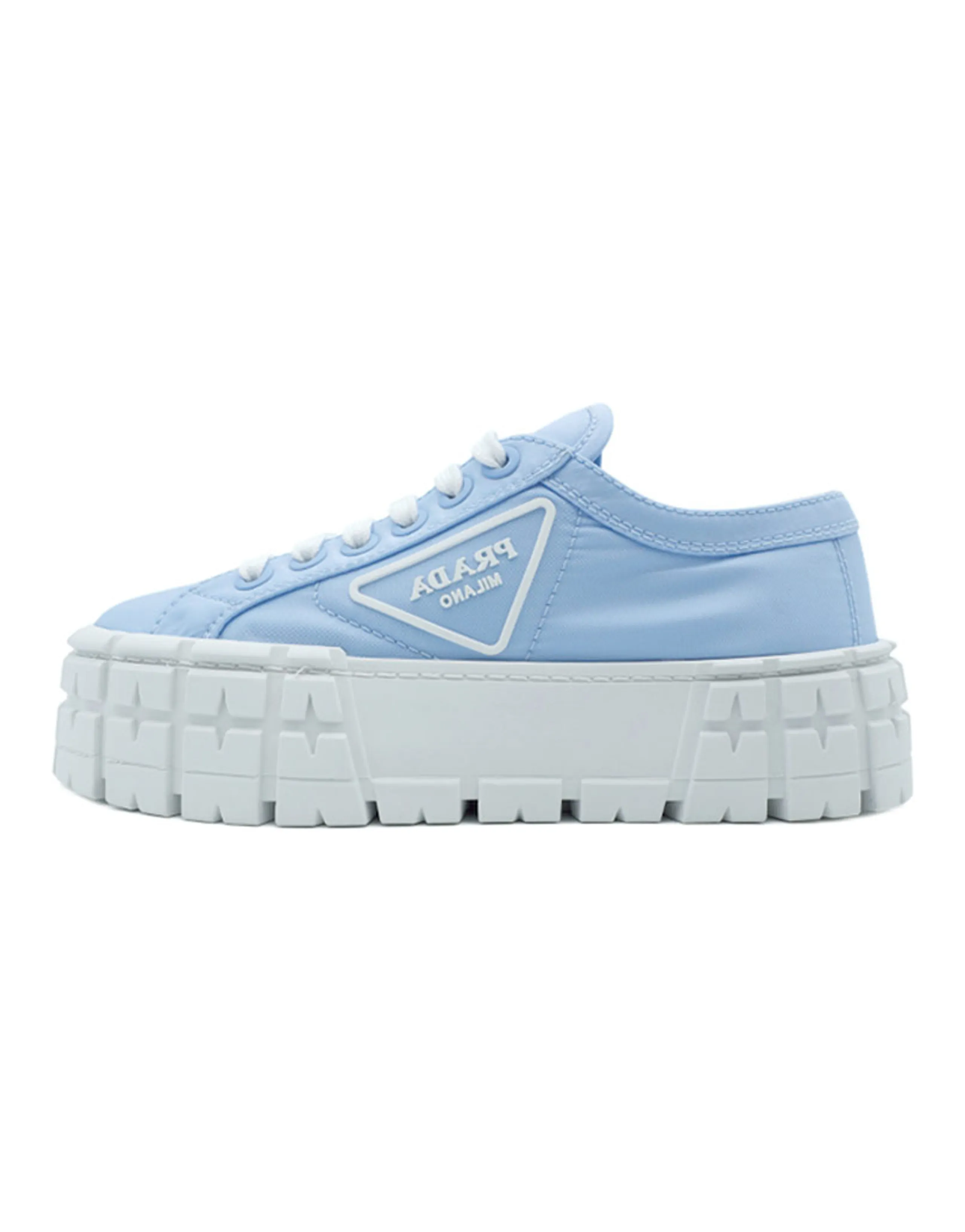 PRADA Double Wheel Re nylon Gabardine Sneakers 'Blue' Women's