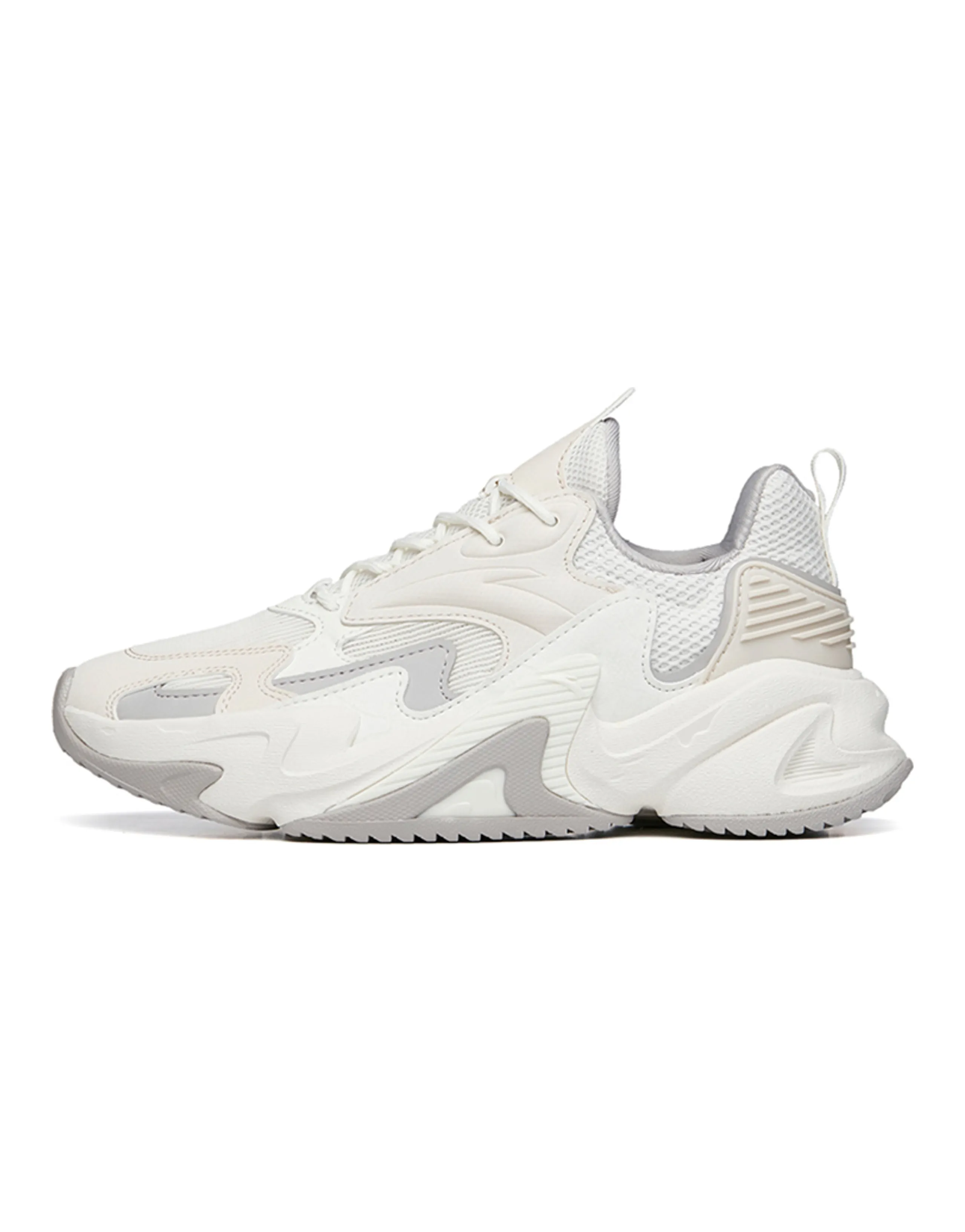 ANTA Walker 3.0 Casual Shoes Women's Low Top Ivory White/Mud Gray/Night Mist Gray