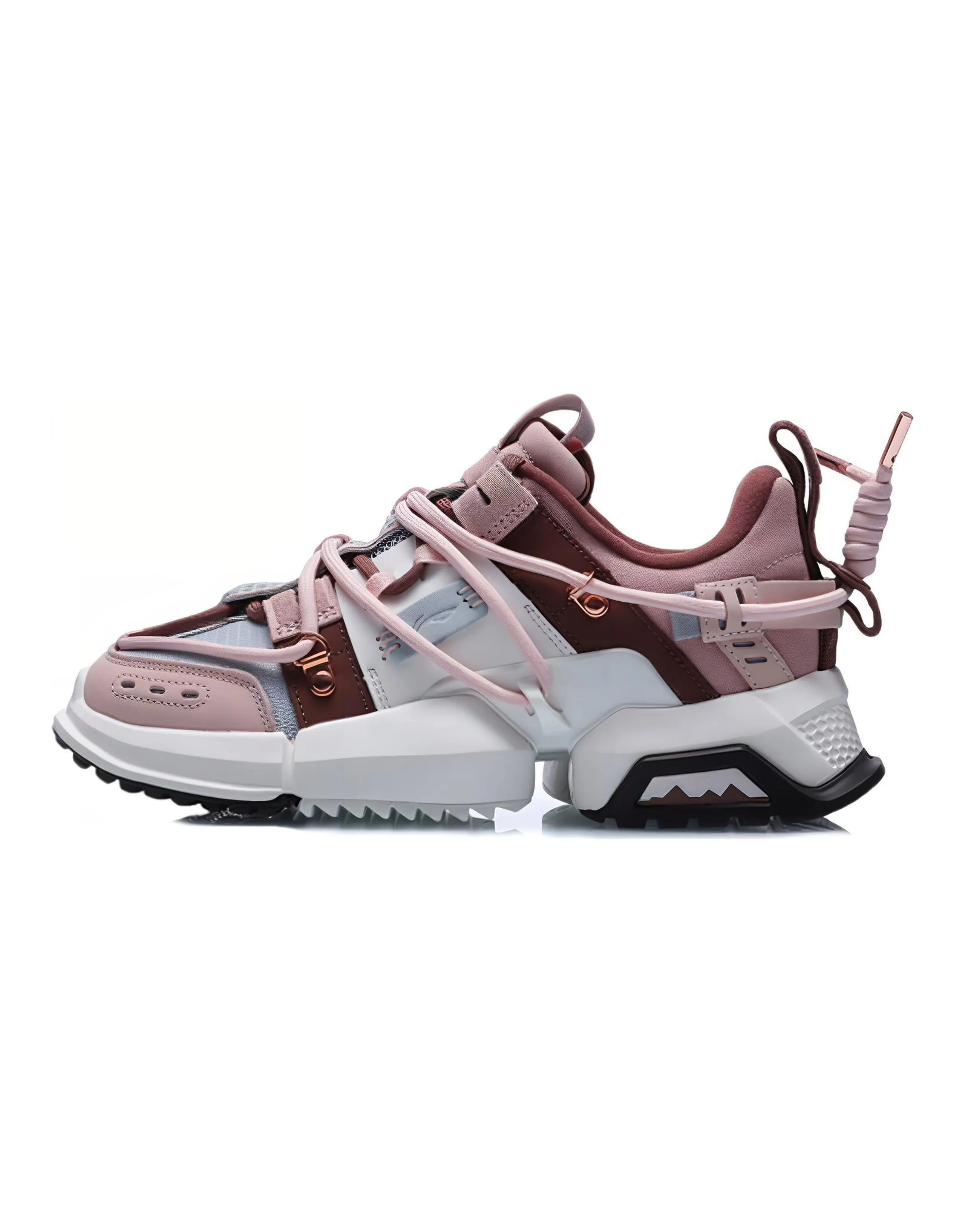 LiNing Casual Shoes Women's Low-Top Pinkish Umber