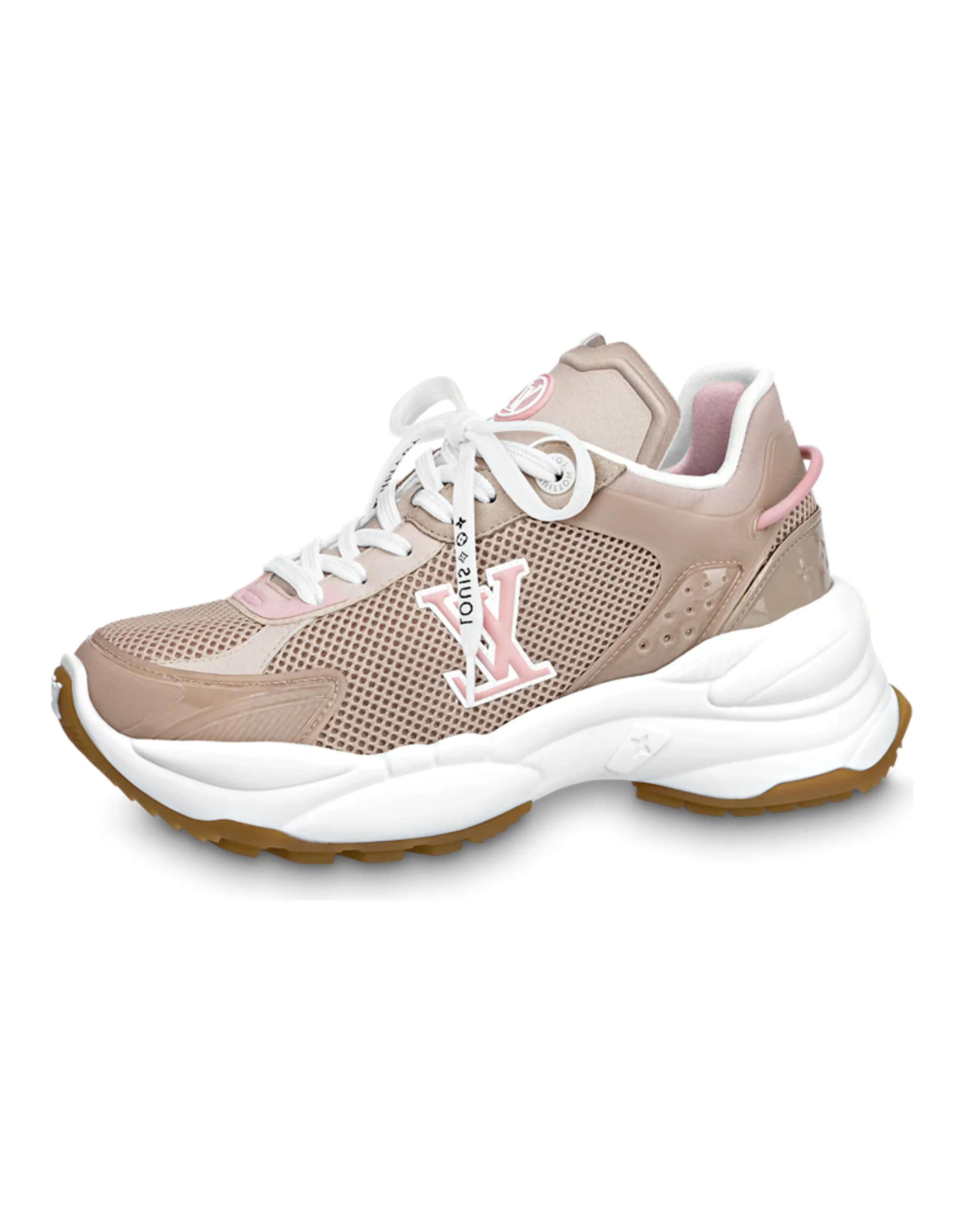 LOUIS VUITTON Run 55 Sneakers 'Tan Pink' Women's