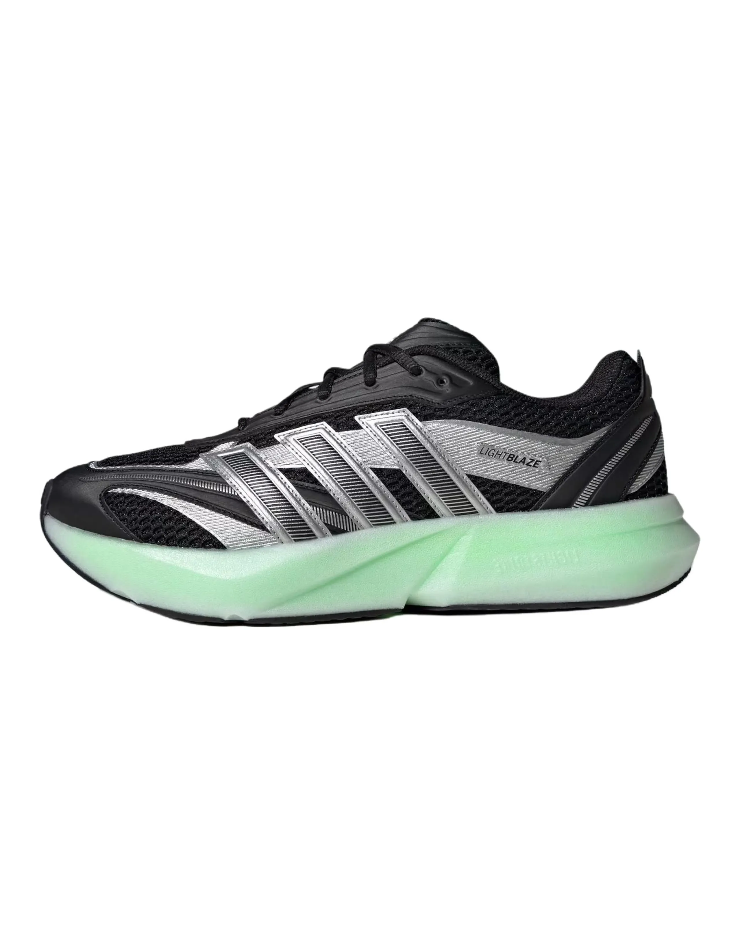 adidas LIGHTBLAZE GLOW Comfortable Versatile Wear-Resistant Low-Top Casual Running Shoes Men's Black Silver