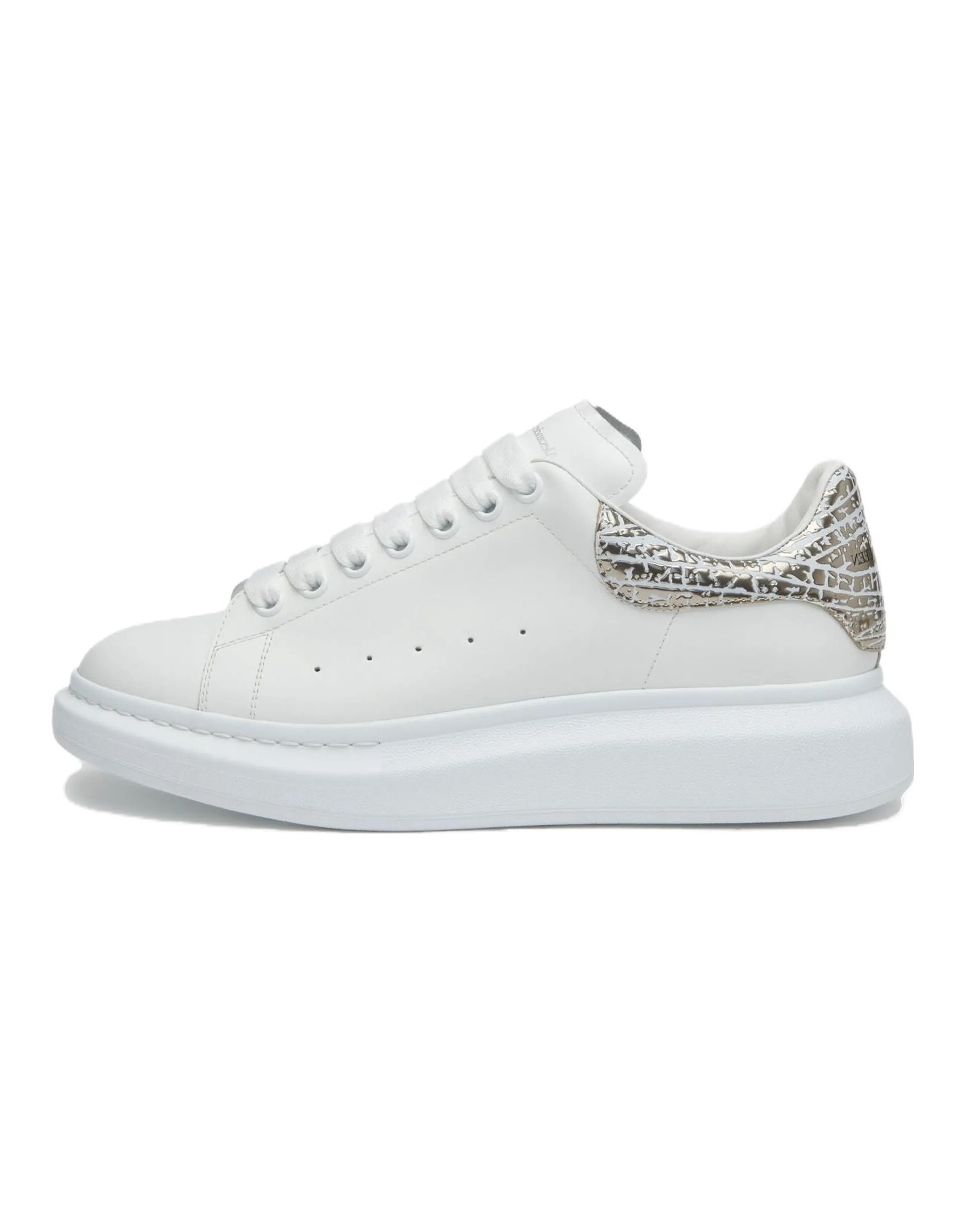 Alexander McQueen Oversized White Silver Croc