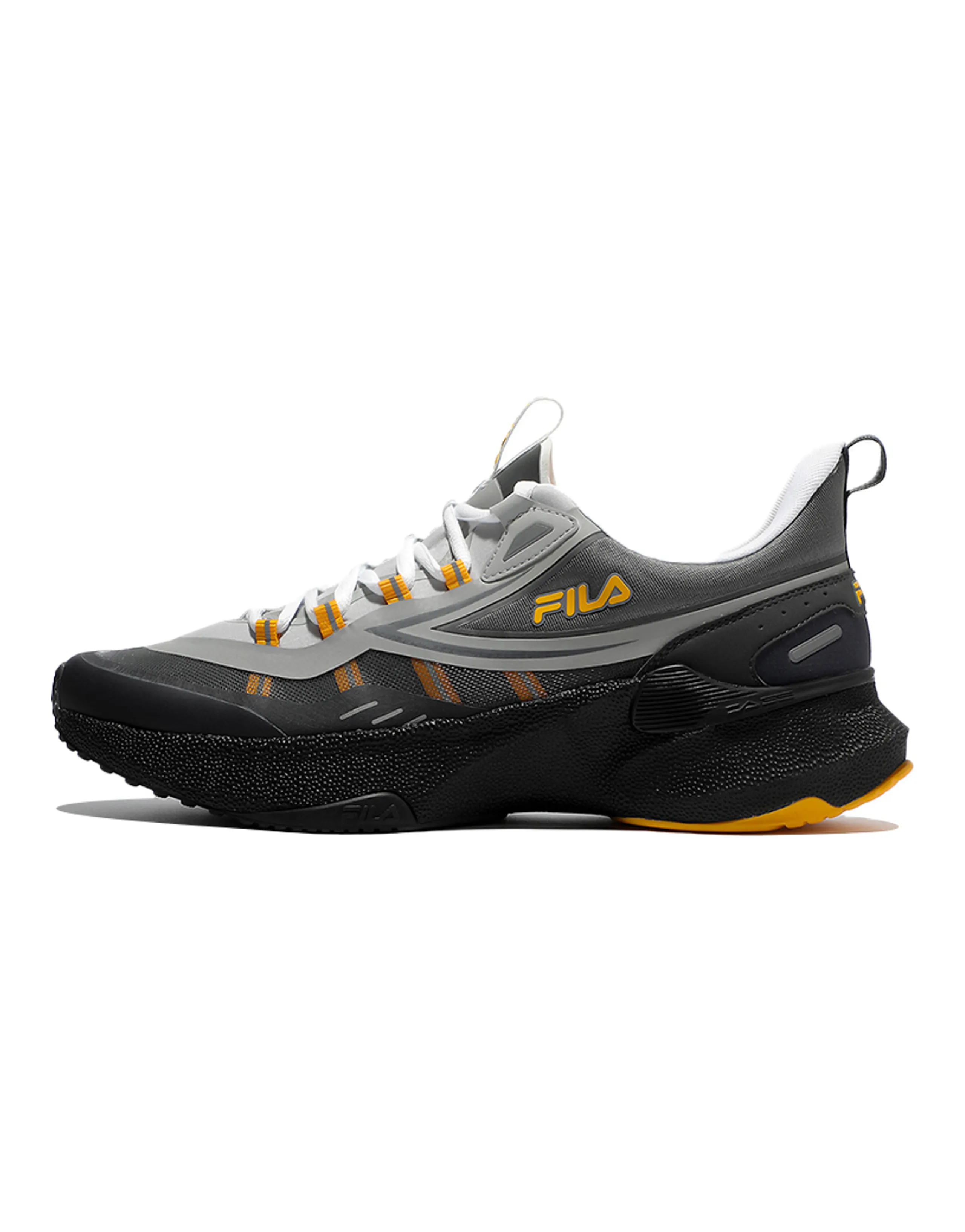 FILA Neuron 5 Cushioning Anti-Slip And Wear-Resistant Coverage Low-Top Running Shoes Unisex Gray Black
