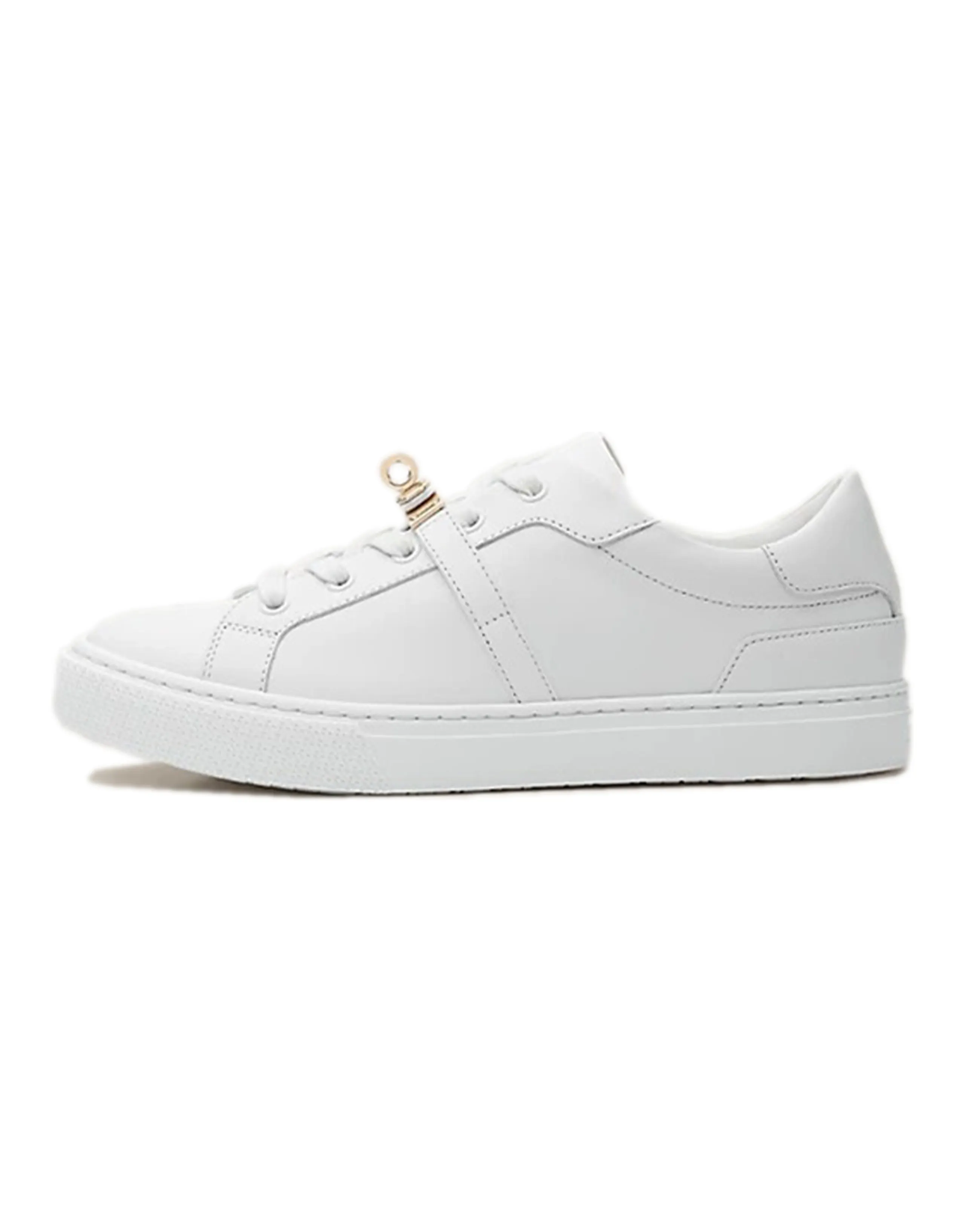 HERMES Sneakers Day Low Top Stylish Skateboarding Shoes Women's White