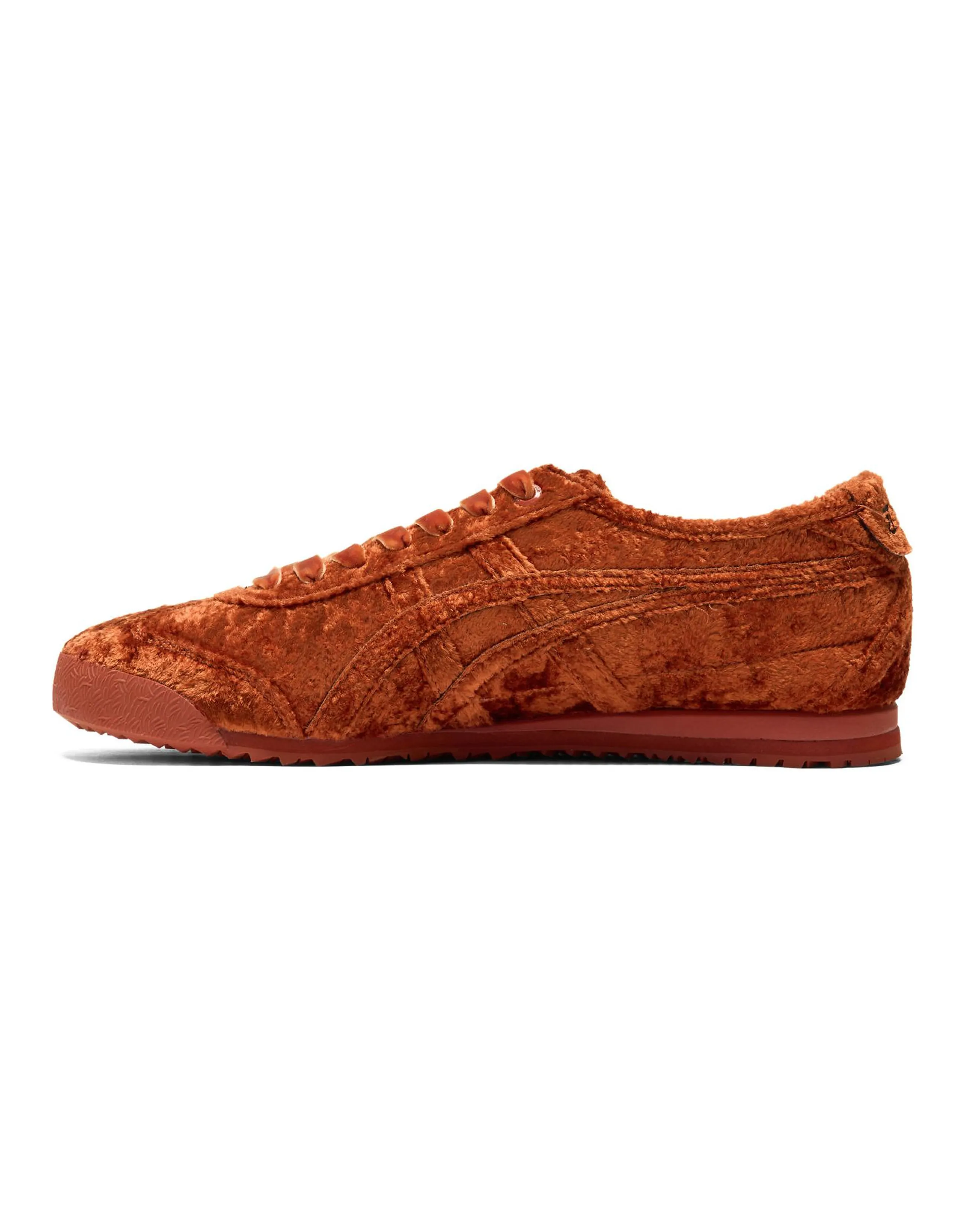 Onitsuka Tiger MEXICO 66 VELVET Comfortable Versatile Slip-Resistant Wear-Resistant Low-Top Casual Shoes Unisex Brown