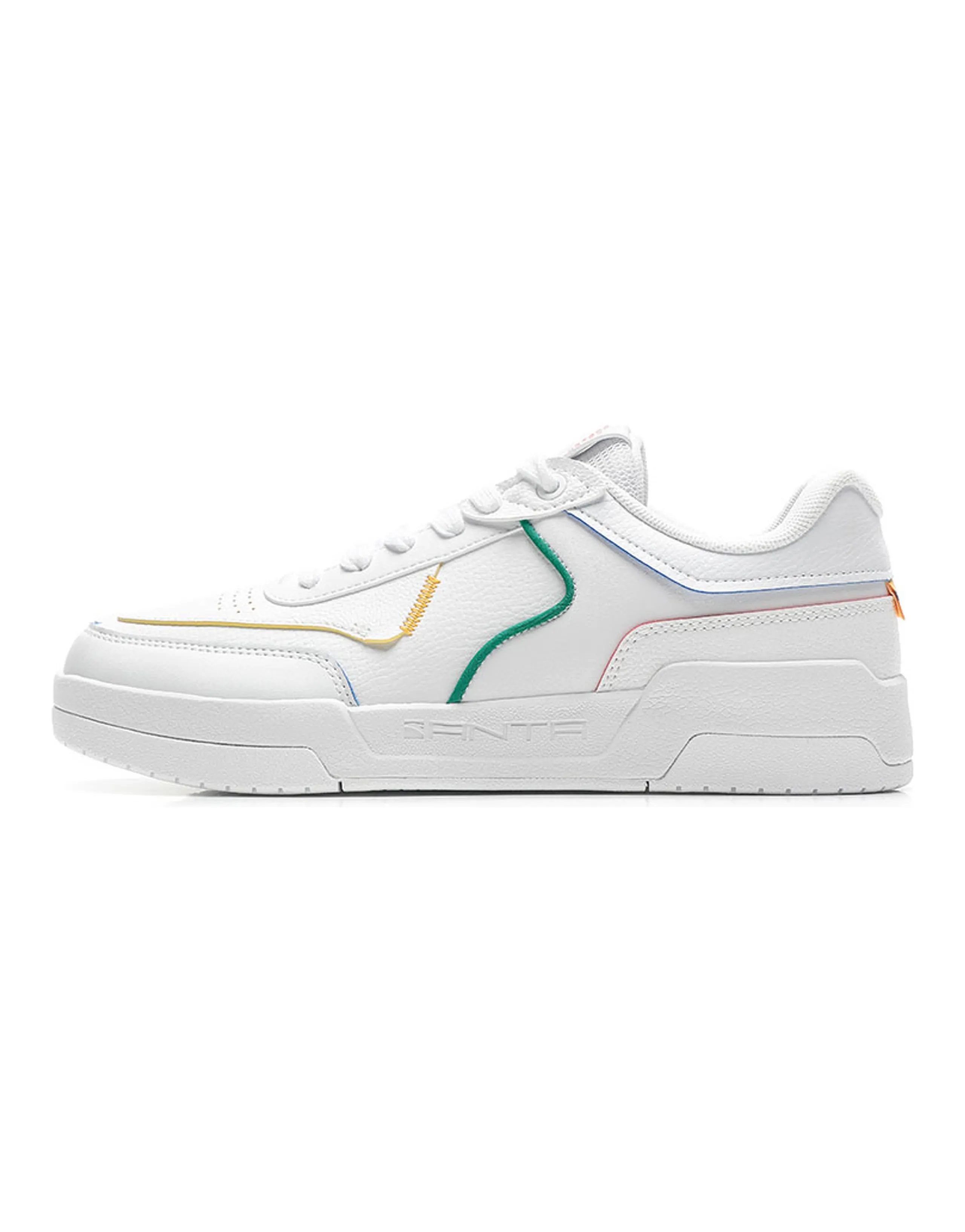 Anta Anti-Slip Wear-Resistant Low-Top Skateboard Shoes Men's White Yellow