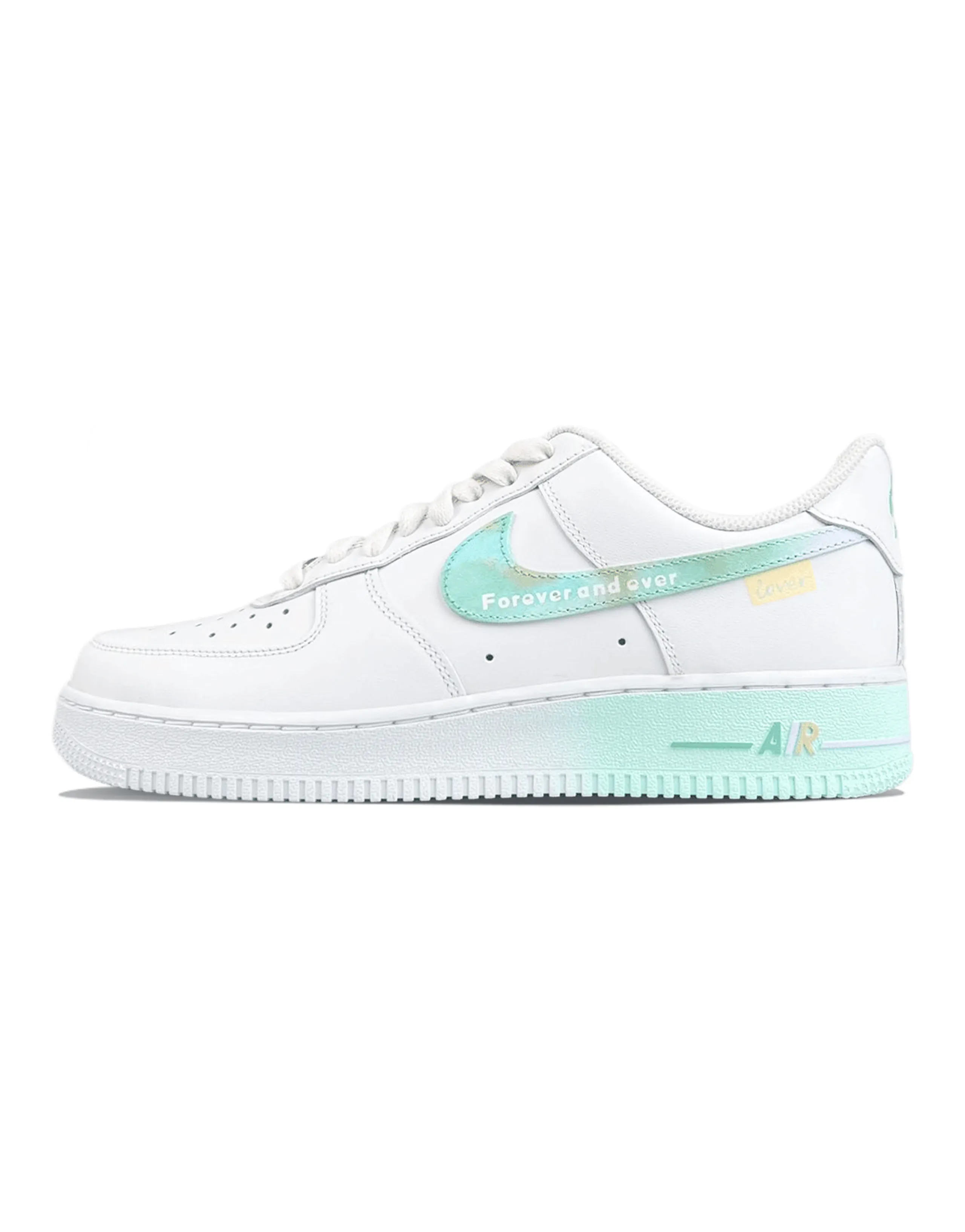 Nike Air Force 1 07 Coverage Warm Slip-Resistant Low-Top Skateboard Shoes Unisex White Green
