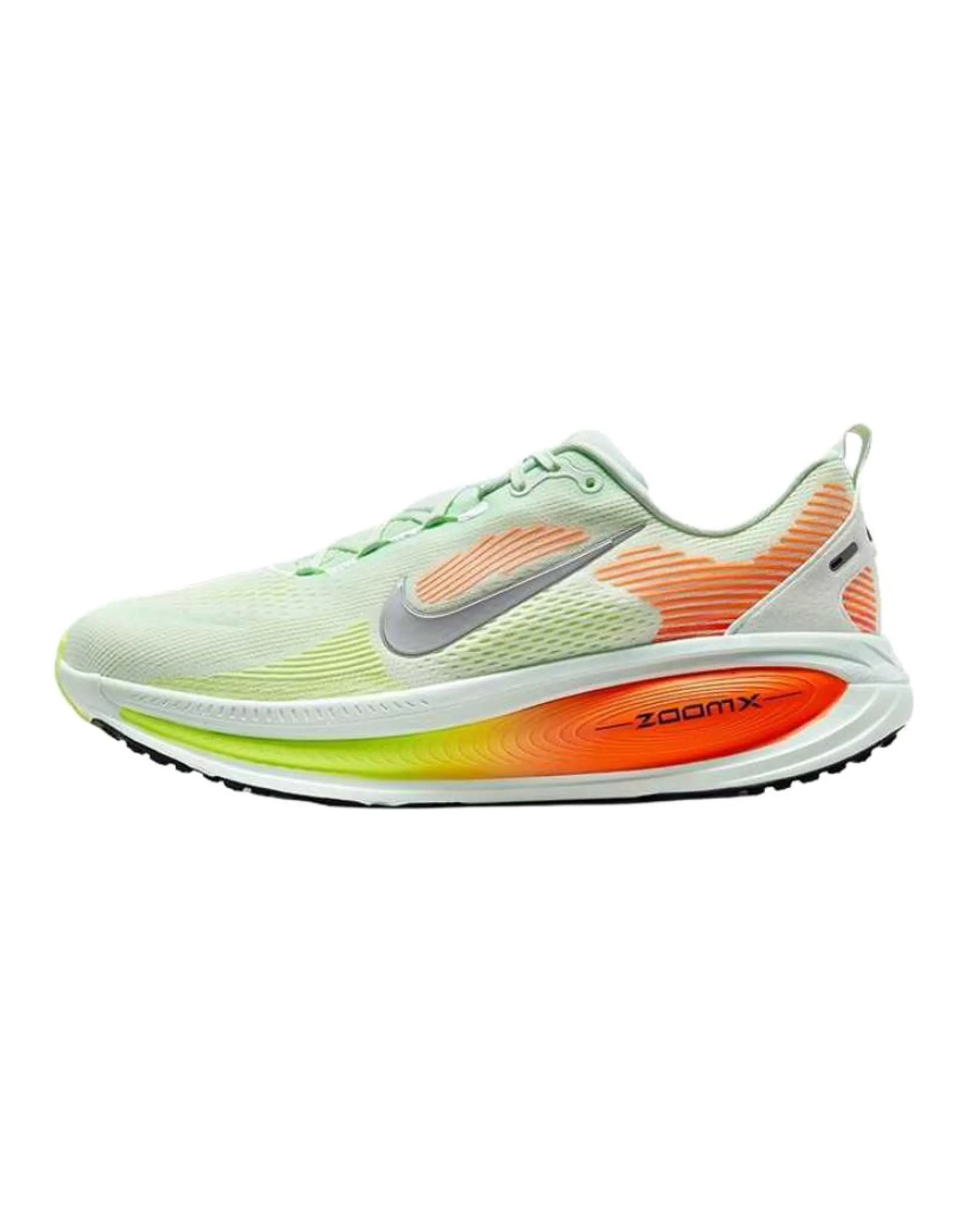 Nike Vomero 18 Slip Resistant, Abrasion Resistant, Breathable Low Top Running Shoes Men's Green Orange