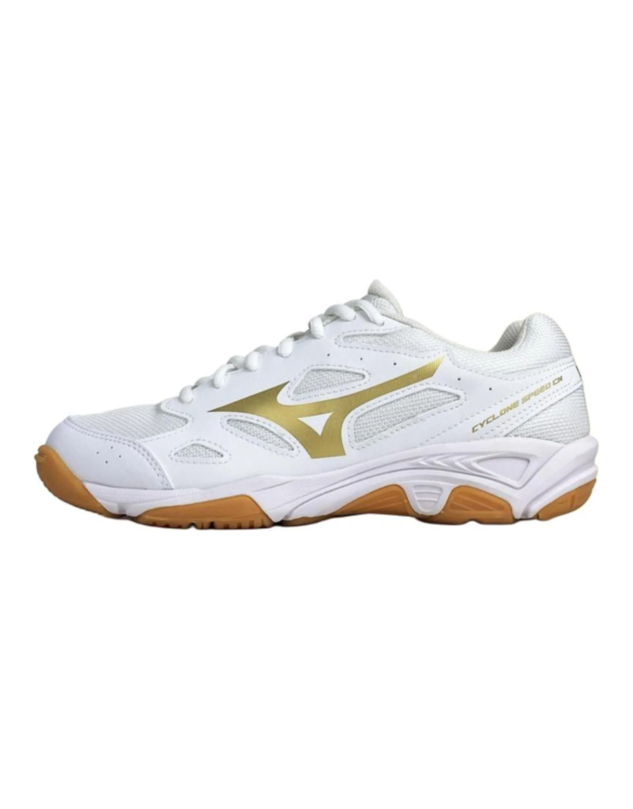 Mizuno Cyclone Speed 1 CN Anti-Slip And Wear-Resistant Breathable Low-Top Training Shoes Unisex White Gold
