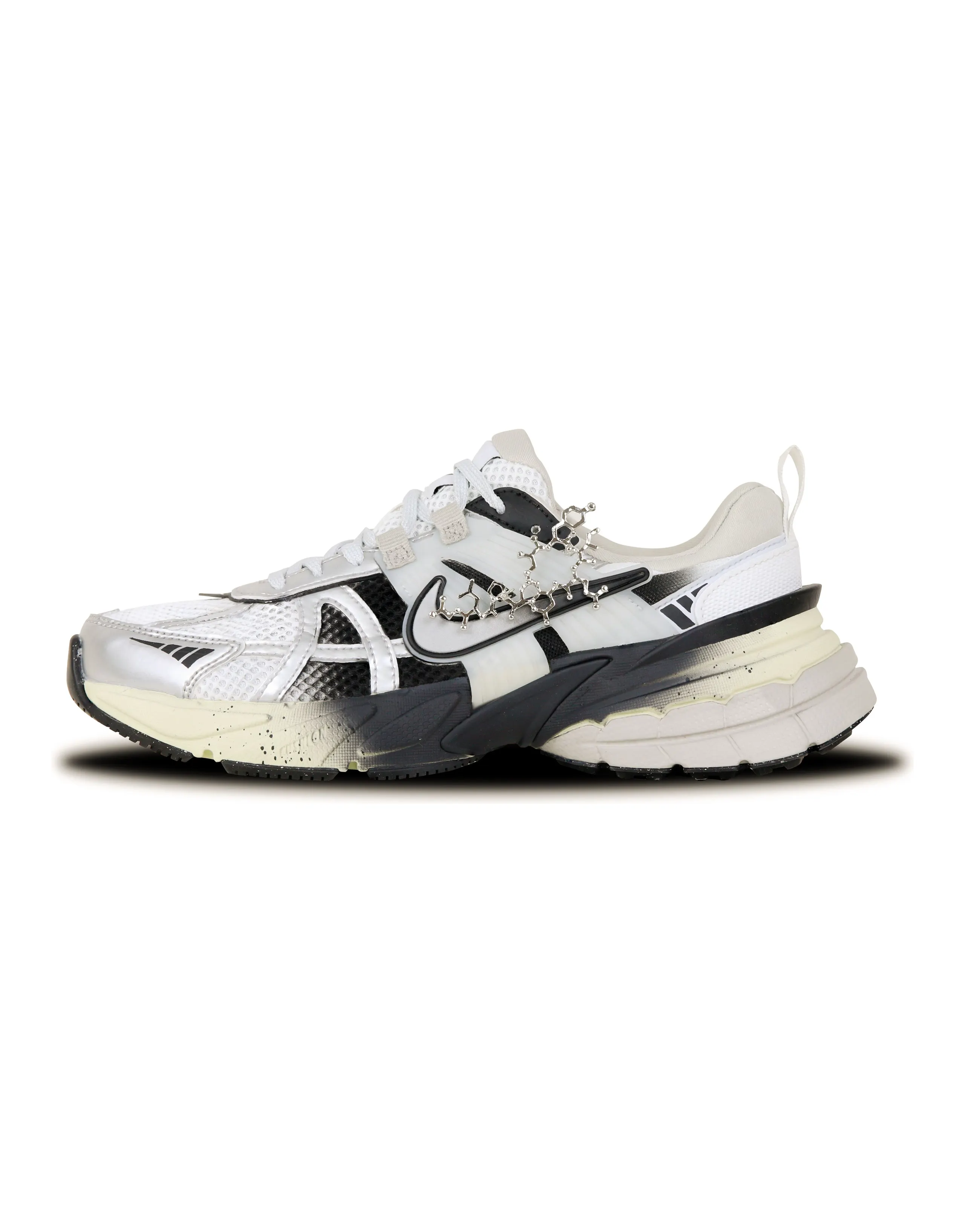 Nike V2K Run Slip-Resistant Breathable Lightweight Low-Top Casual Running Shoes Women's White Silver Black