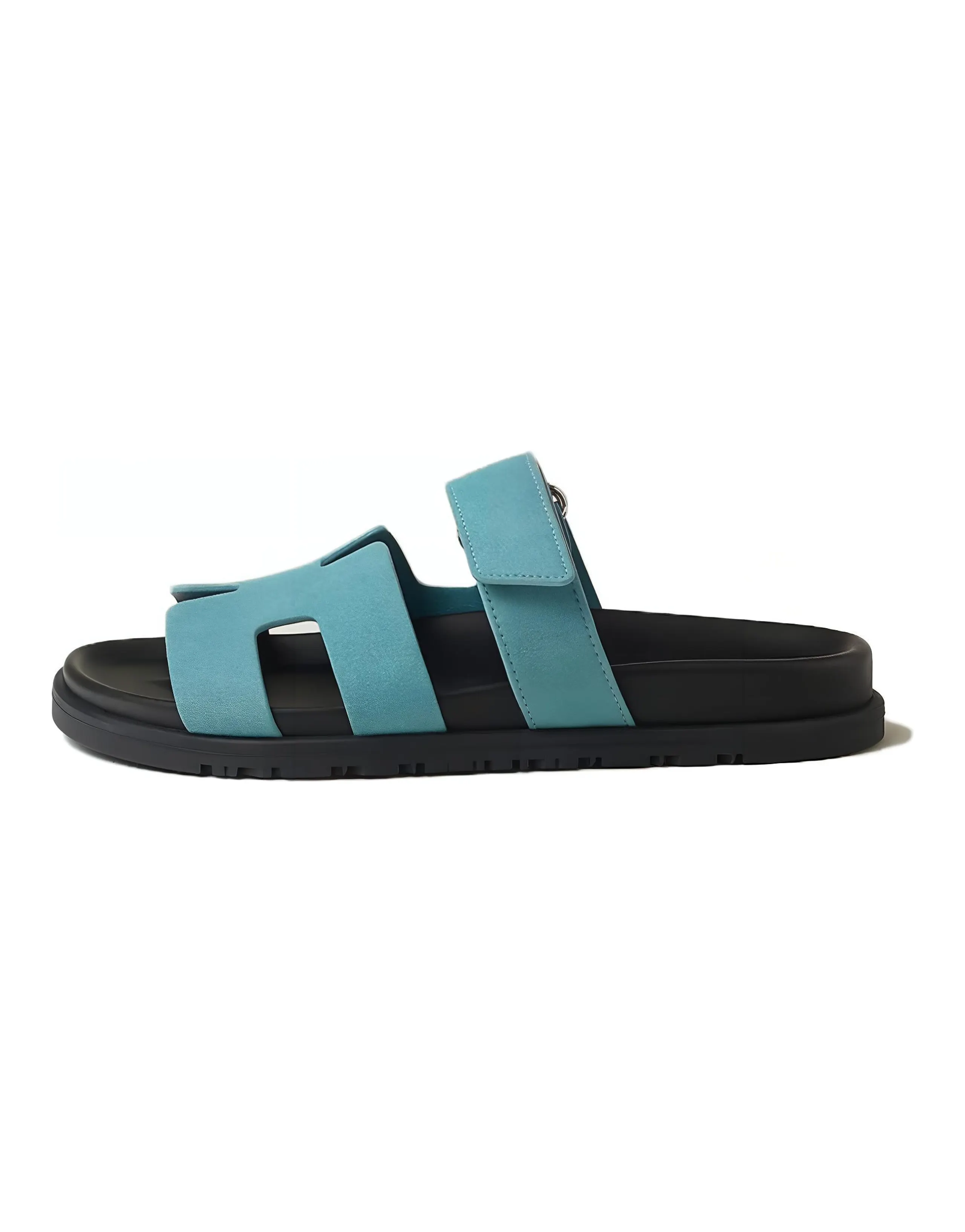 HERMES Chypre Slide Slippers Women's Blue