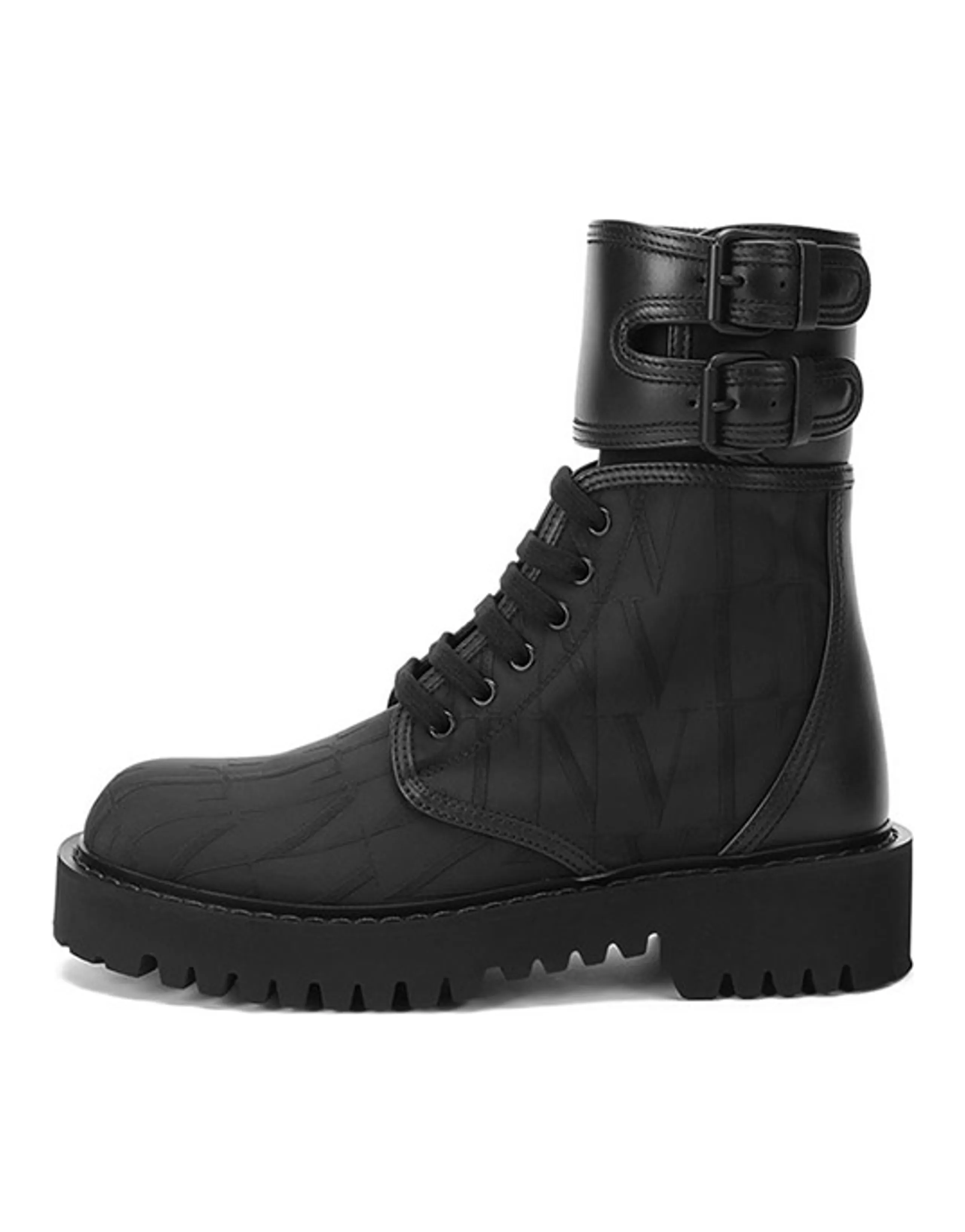 Valentino Campsite Combat Boot 'VLTN Times - Black'