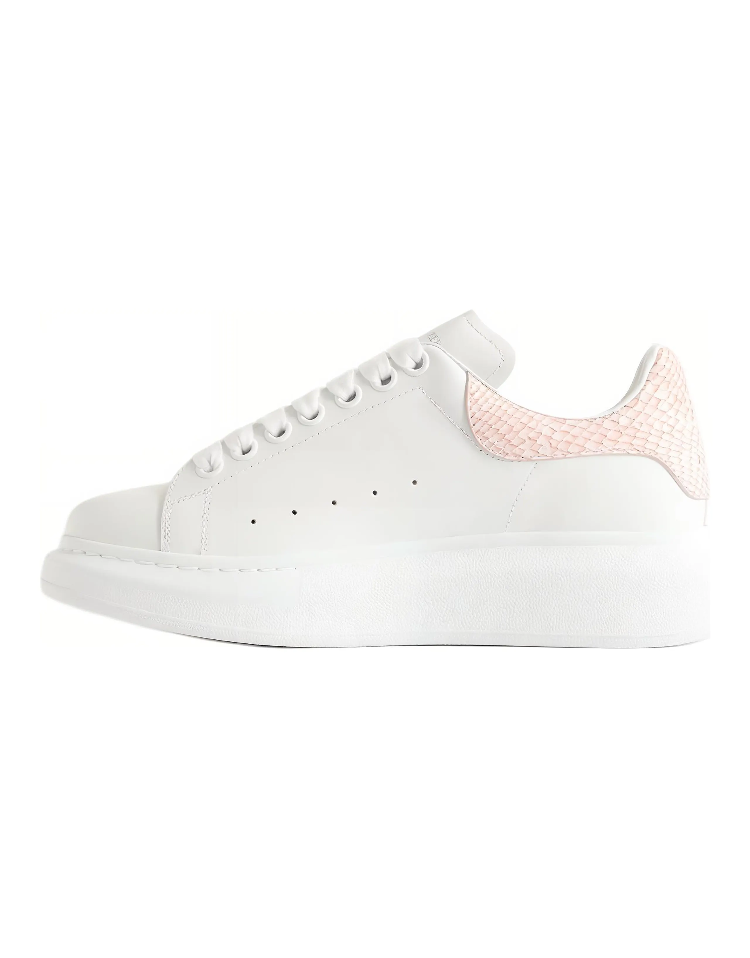 Alexander McQueen Oversized Sneakers 'White With Pink Python Spoiler' Women's