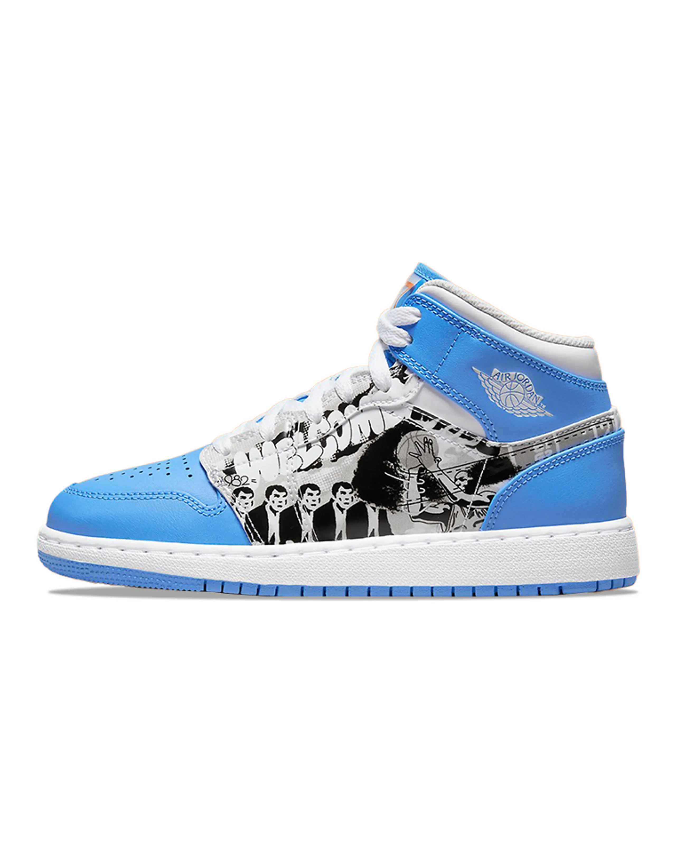 Jordan 1 Mid Sneaker School Game Winner GS