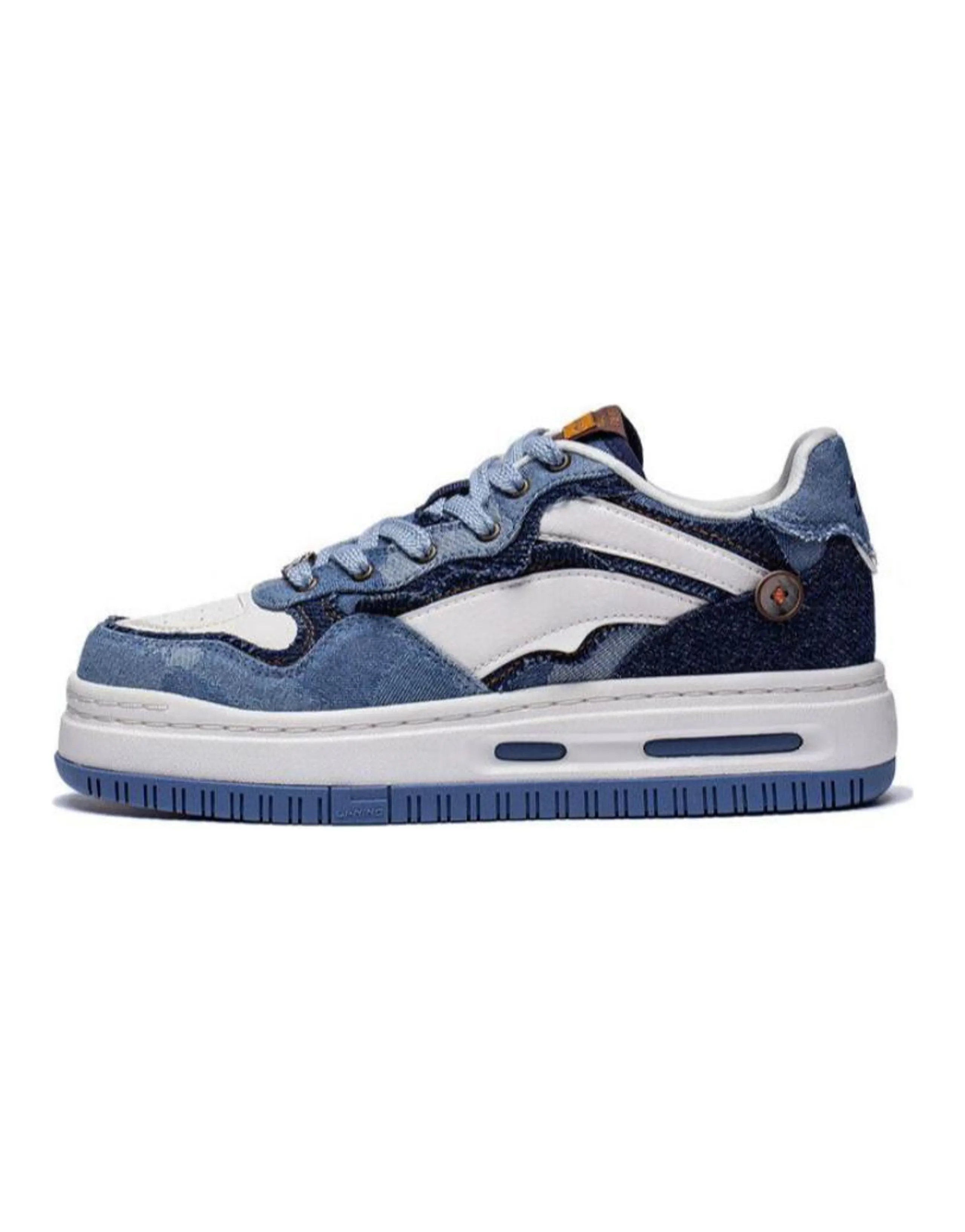 LINING Future C1 Skateboard Shoes Women's Low-Top Soft Gray Blue