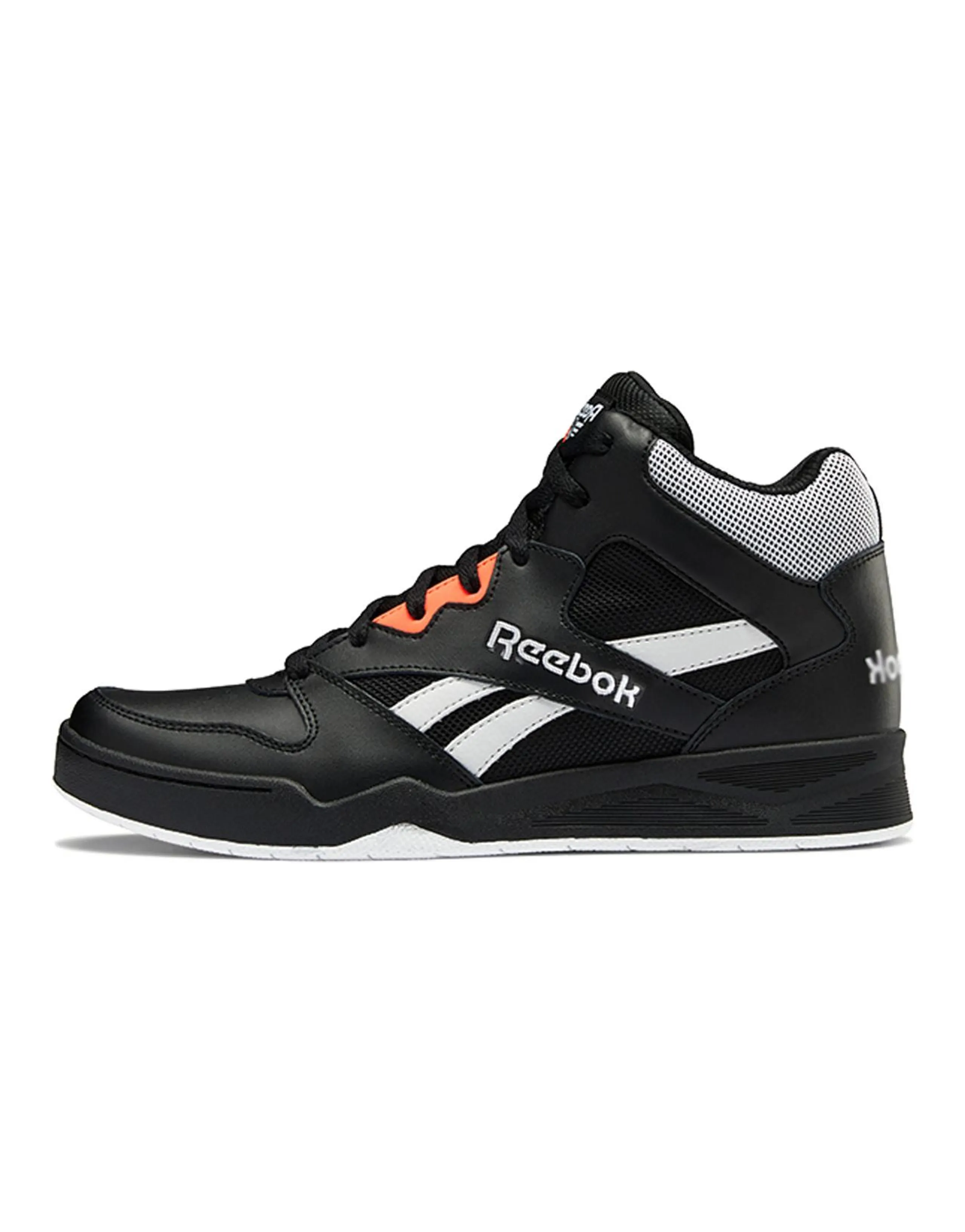 Reebok Royal BB4500 2 Round Toe Lace-Up Synthetic Leather High-Top Basketball Shoes Men's Black White