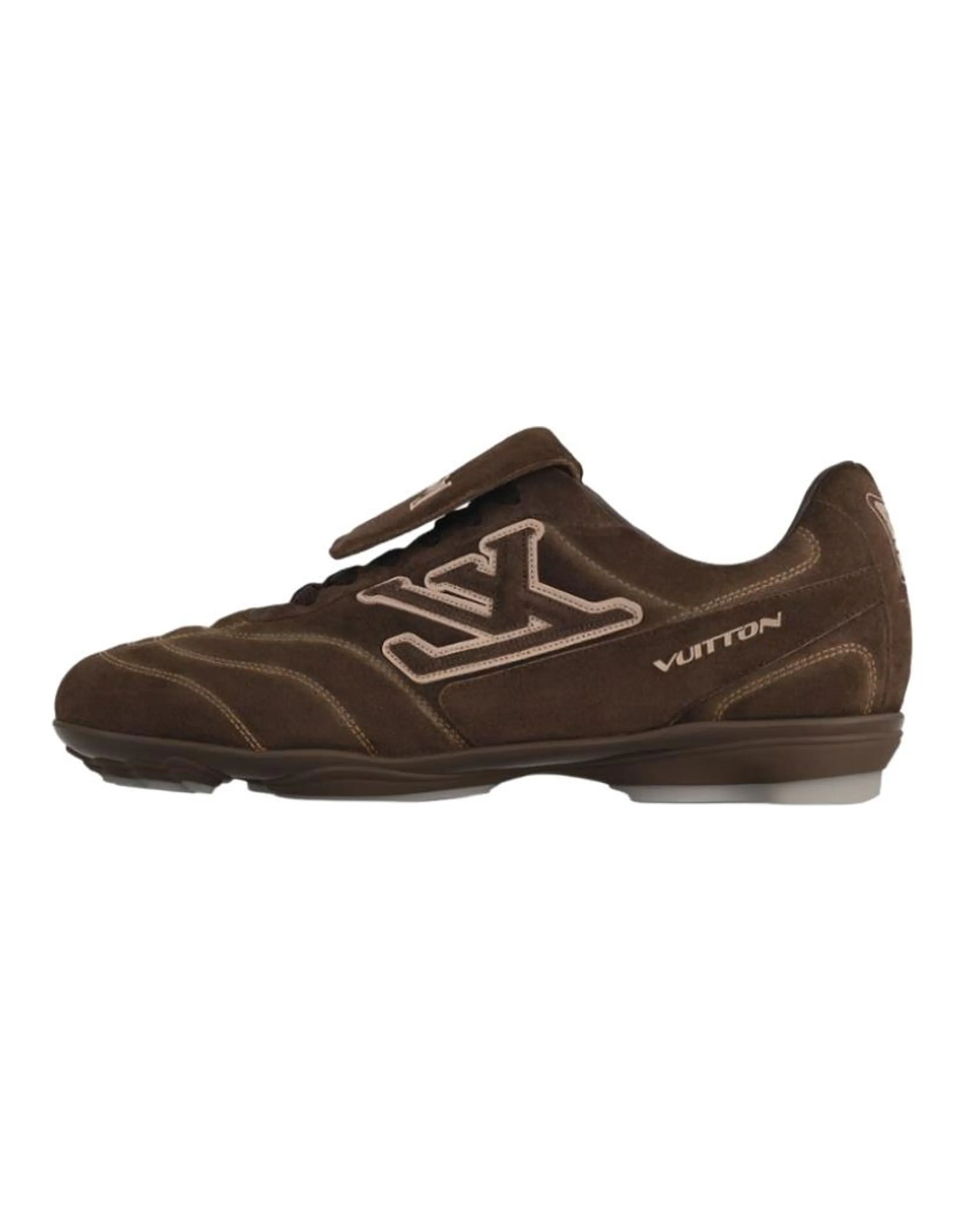 LOUIS VUITTON Footprint Soccer Low Top Casual Shoes Unisex Dark Brown