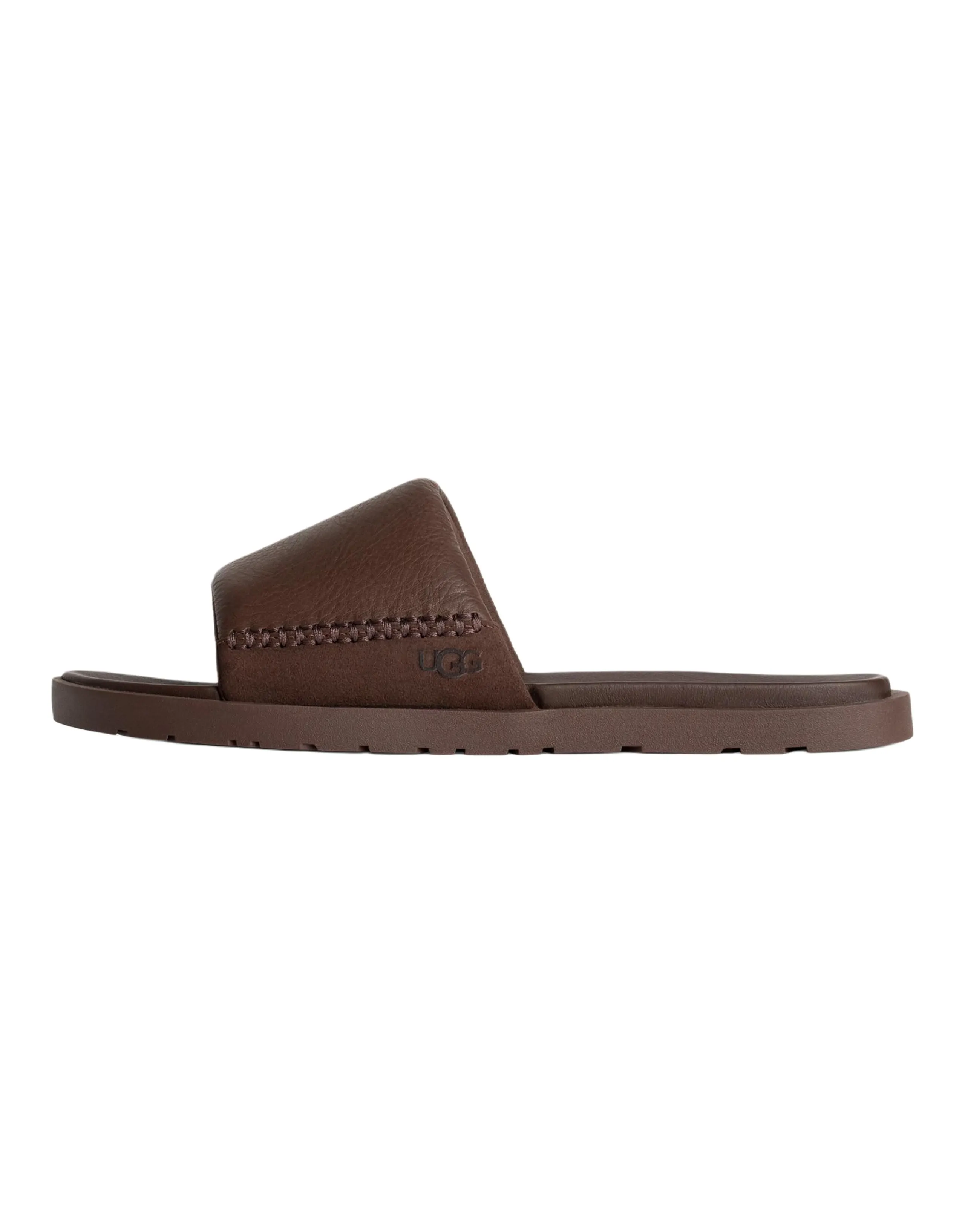 UGG Seaside Slide II Fashion Comfortable Rubber Sole Wear-Resistant Flip Flops Men's Dark Brown