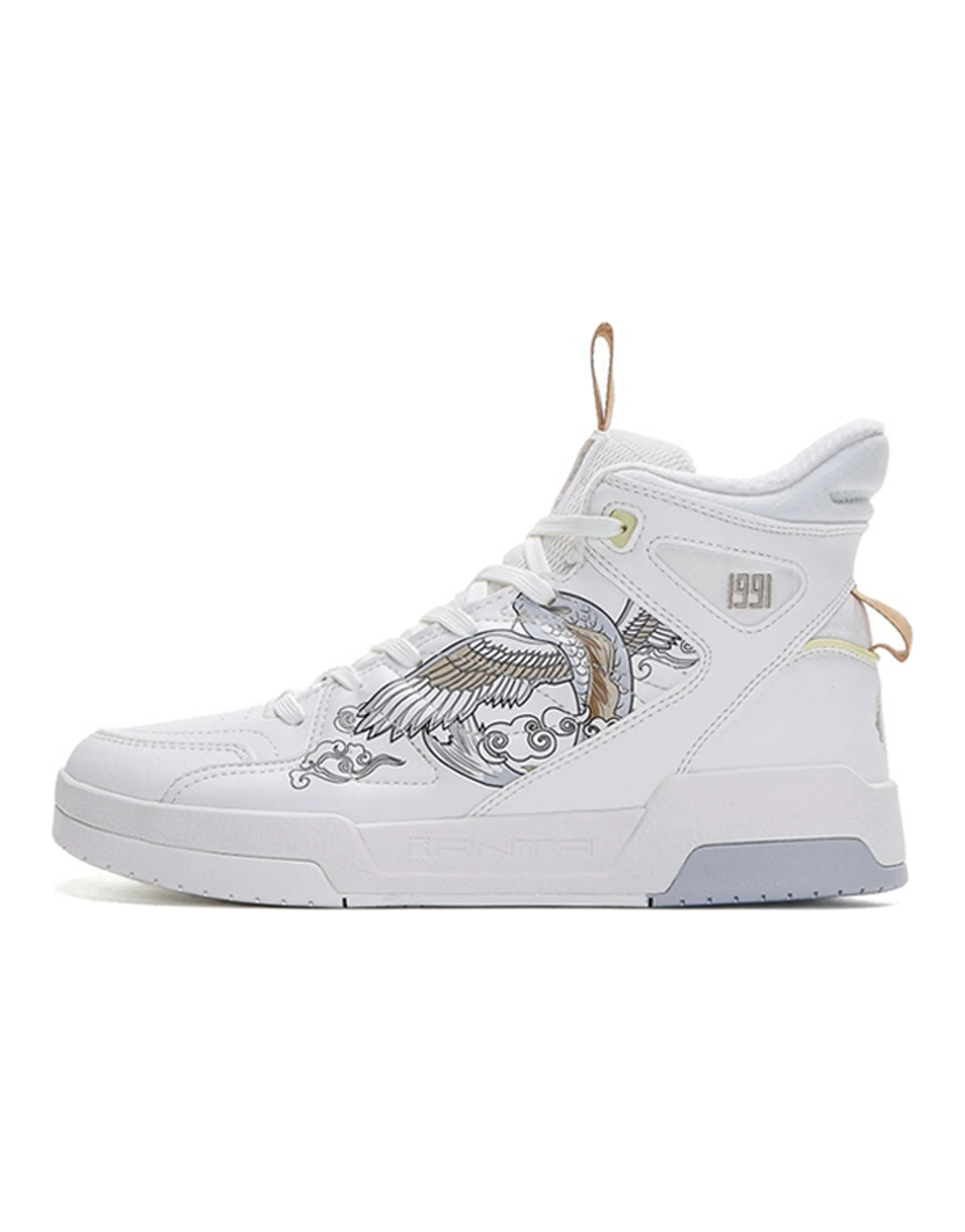 Anta Anti-Slip And Wear-Resistant Lightweight Skateboard Shoes Ivory White
