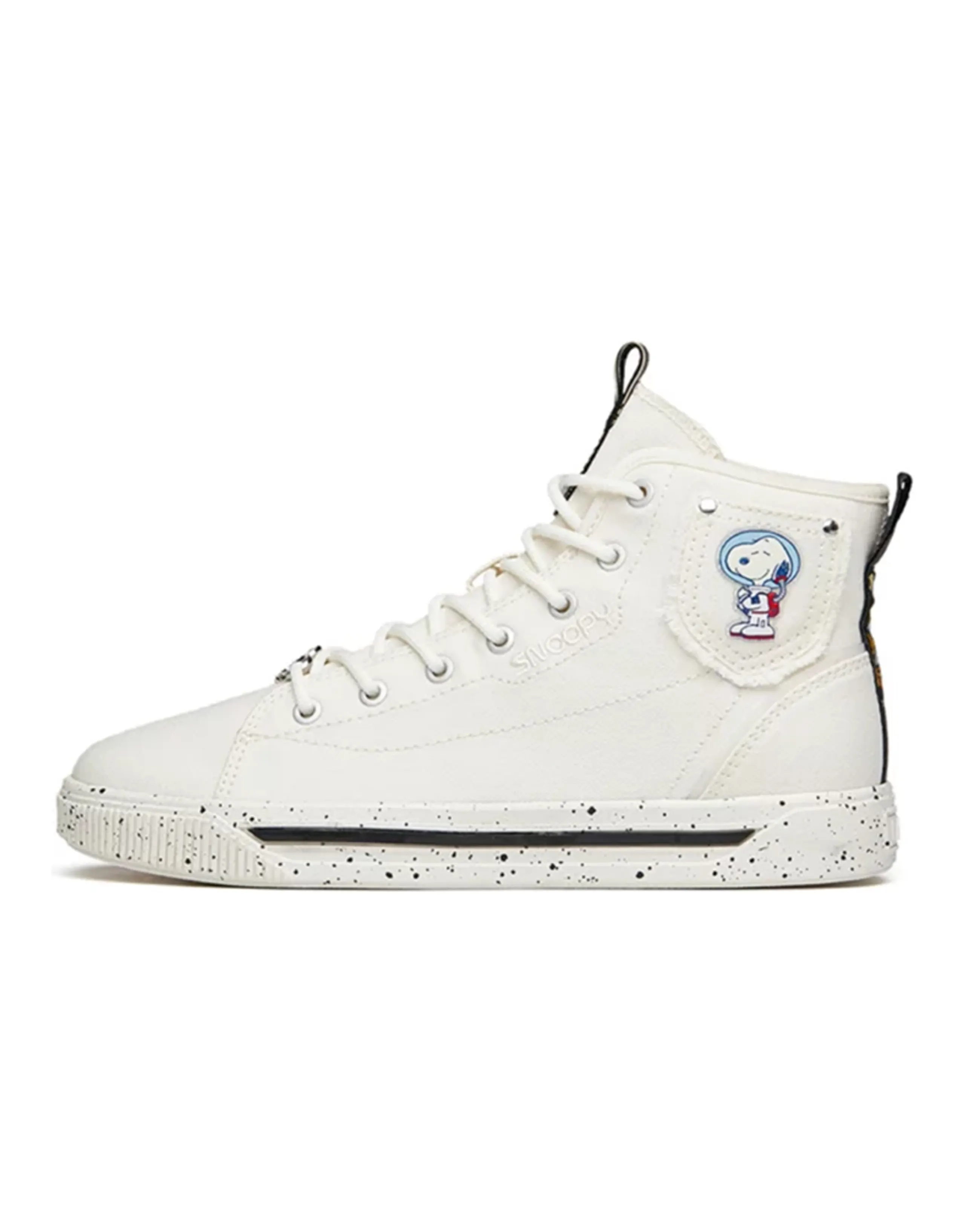 SNOOPY x Anta Snoopy High-Top Skateboard Shoes Women's White Black