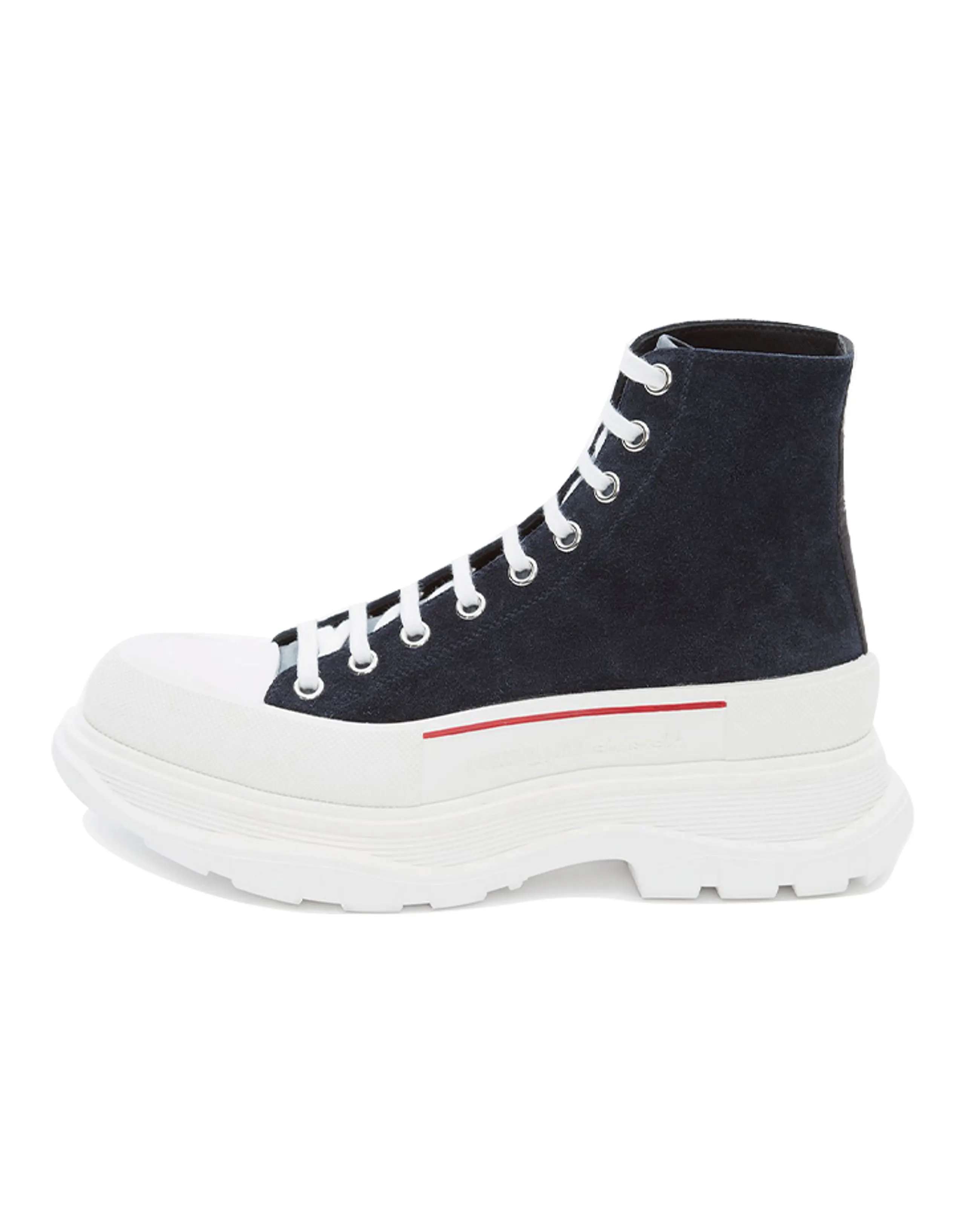Alexander McQueen Tread Slick Short Martin Boot Men's Marine Blue