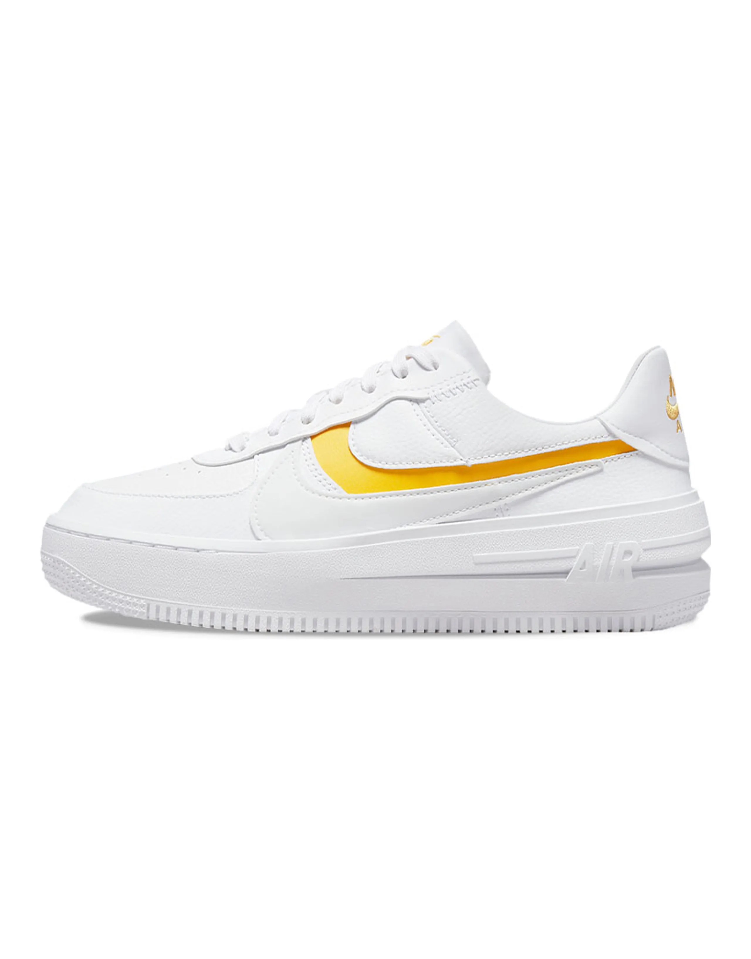 Nike Air Force 1 PLT.AF.ORM White Yellow Ochre Women's