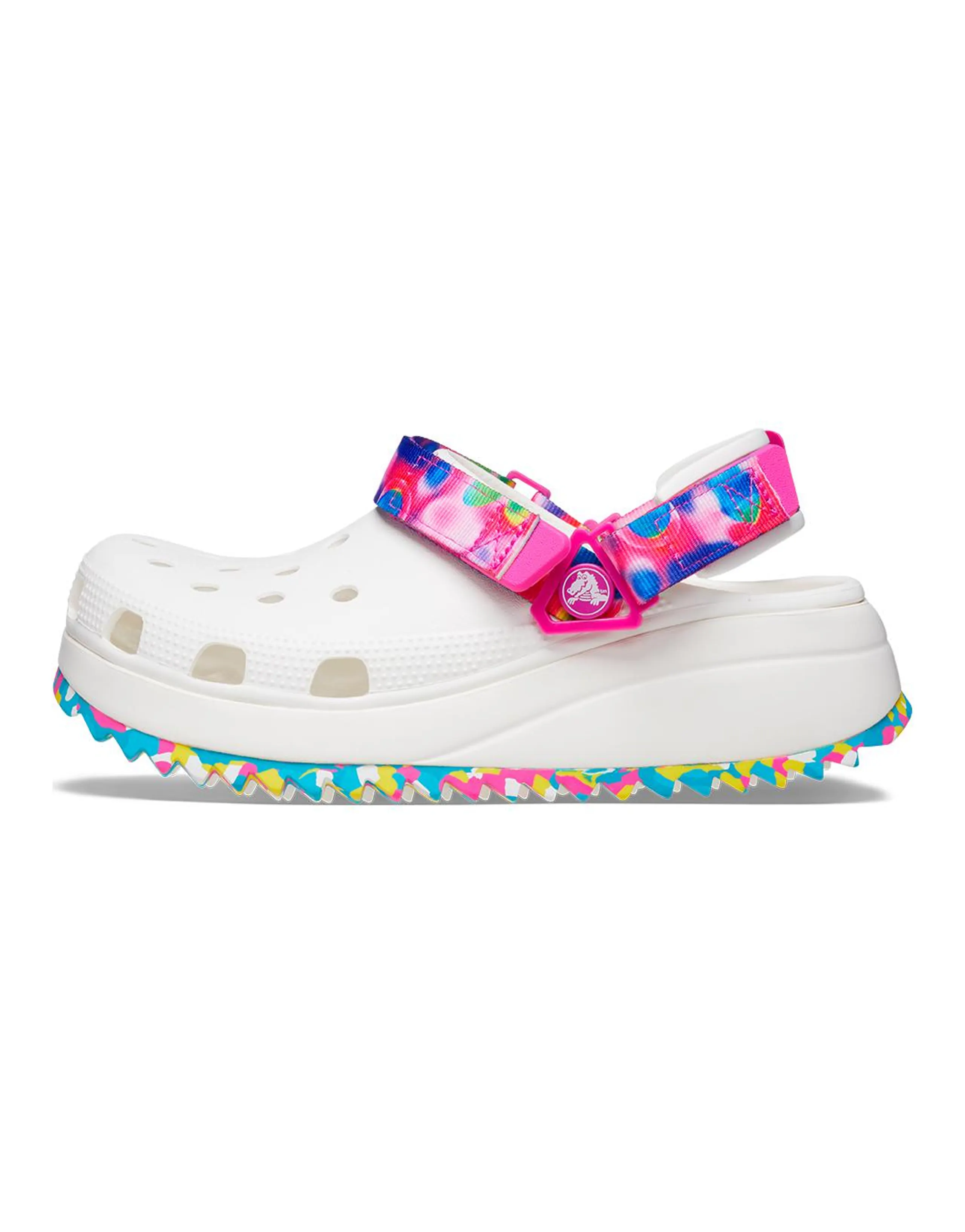 Crocs Aurora Dazzling Hiker Kluke Sports Slippers Unisex White Multicolor