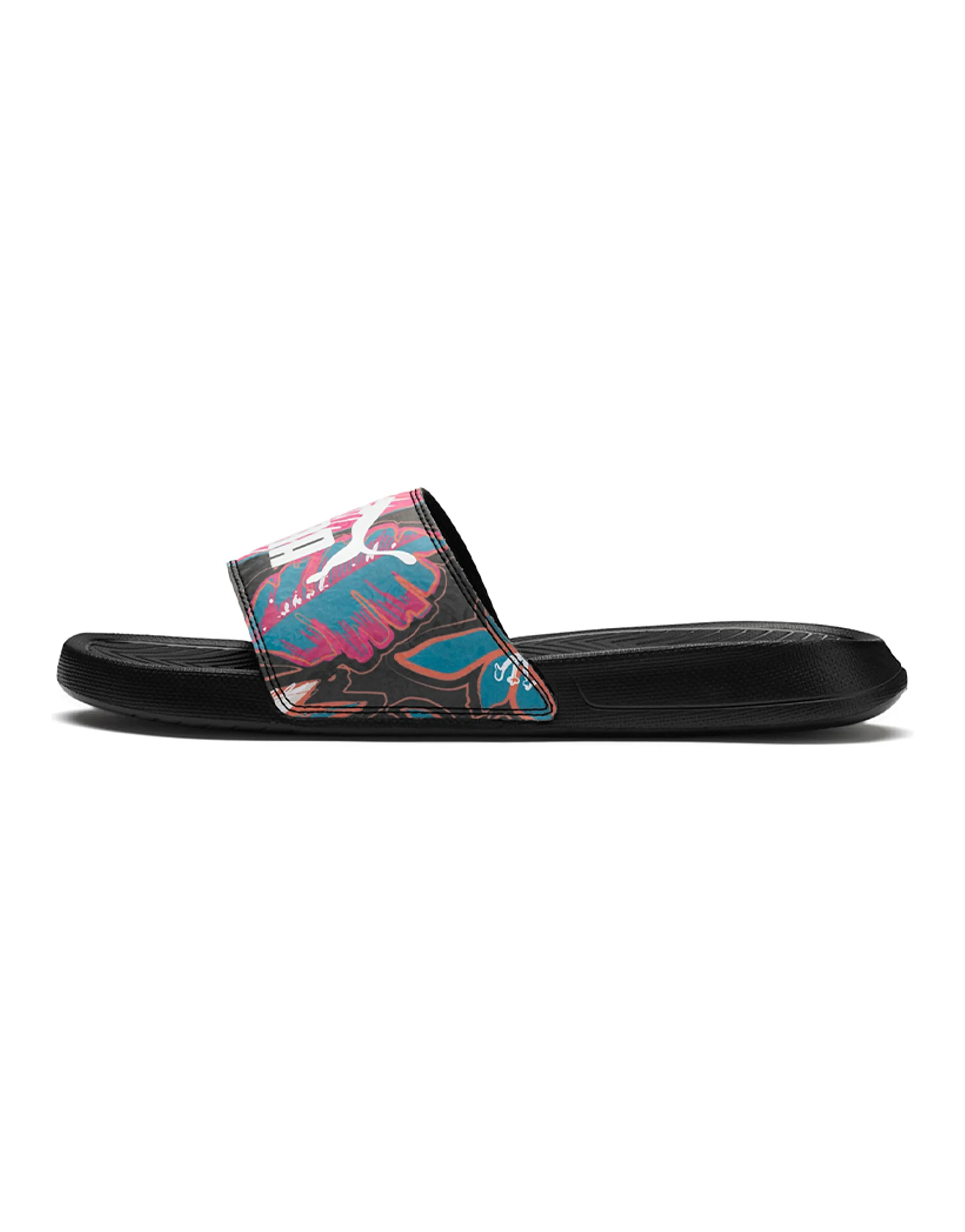PUMA Popcat Flower Power Sandals Black Women's