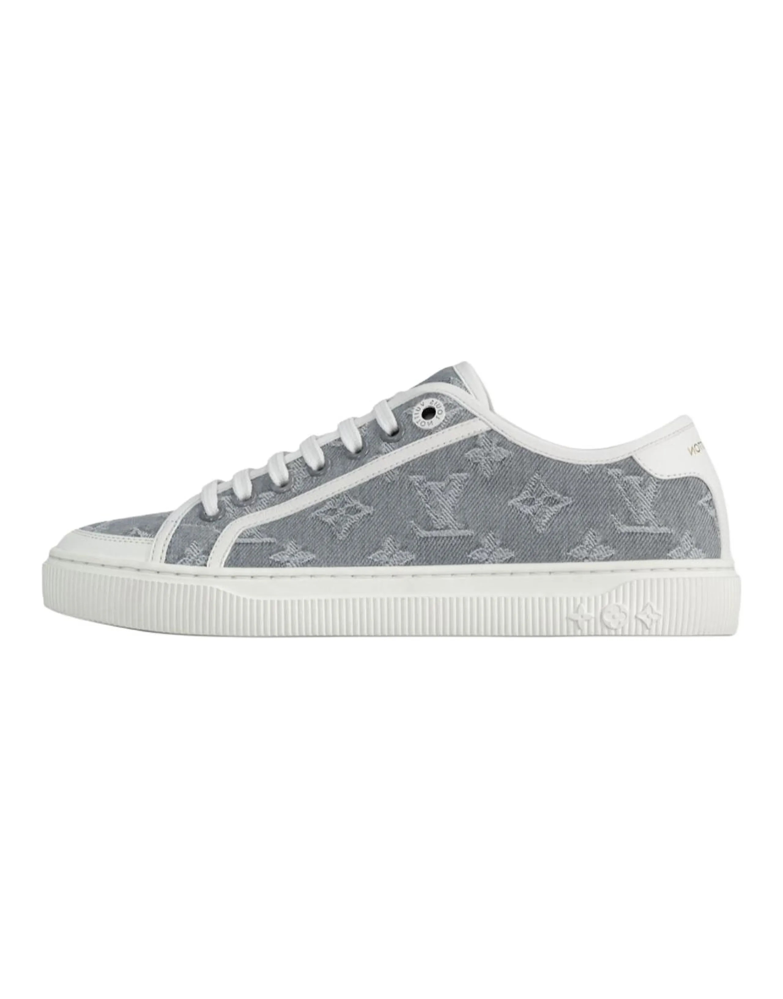 LOUIS VUITTON Lagoon Sneaker 25SS Spring Summer Denim Biscuit Shoes Women's Grey