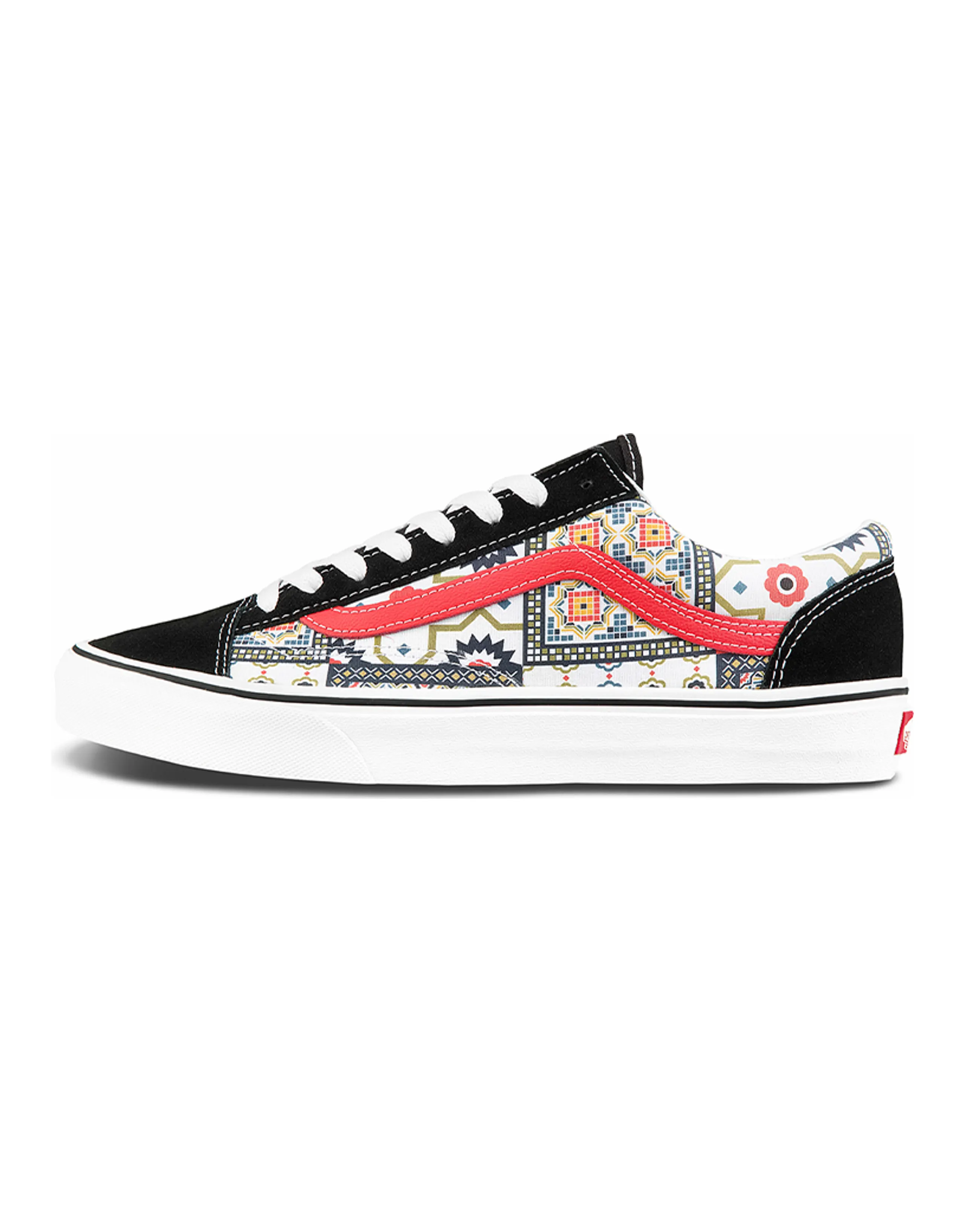Vans Style 36 Moroccan Tile Check Skate Shoes Black/Red