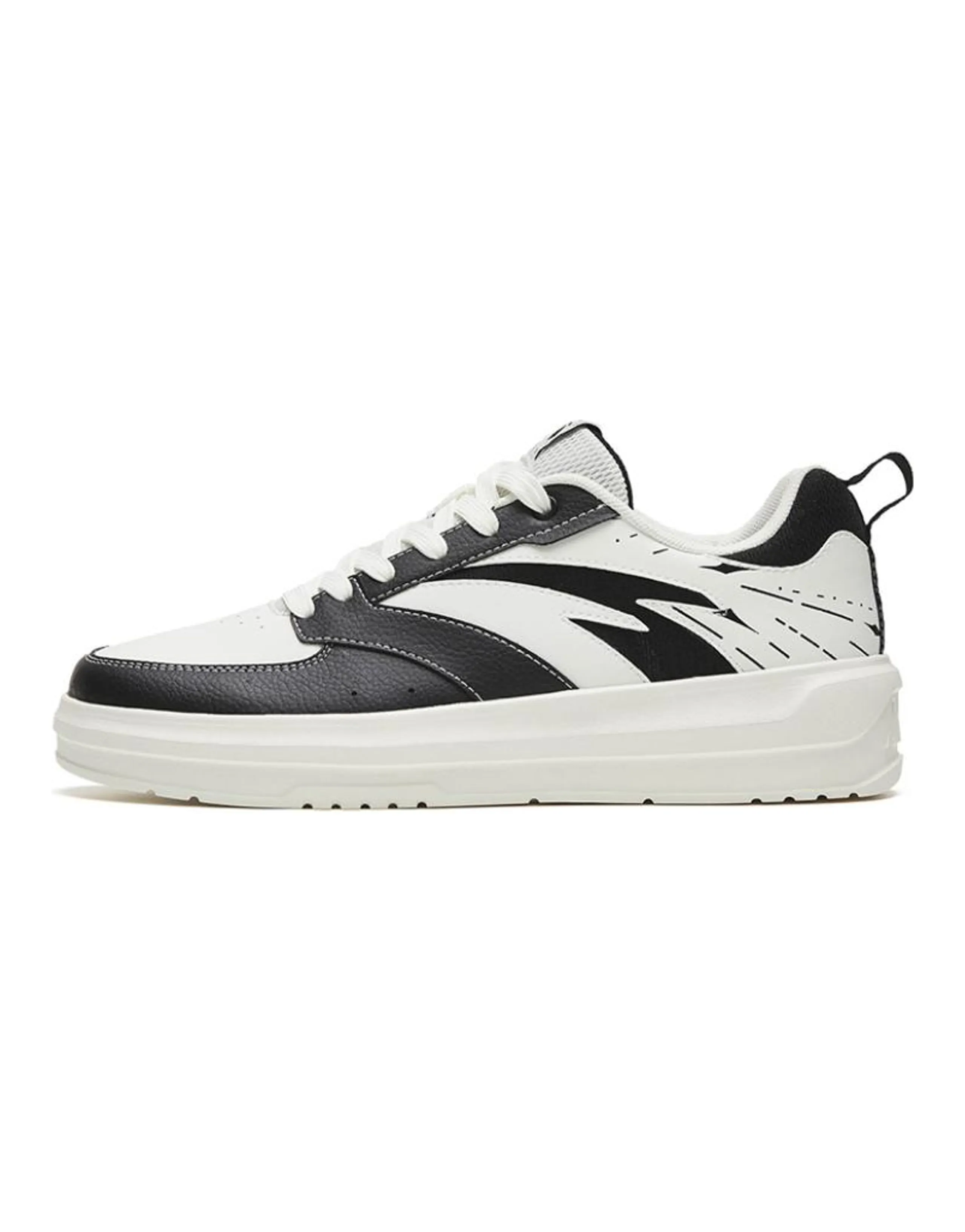 Anta Young Generation Anti-Slip And Wear-Resistant Lightweight Low-Top Skateboard Shoes Black White