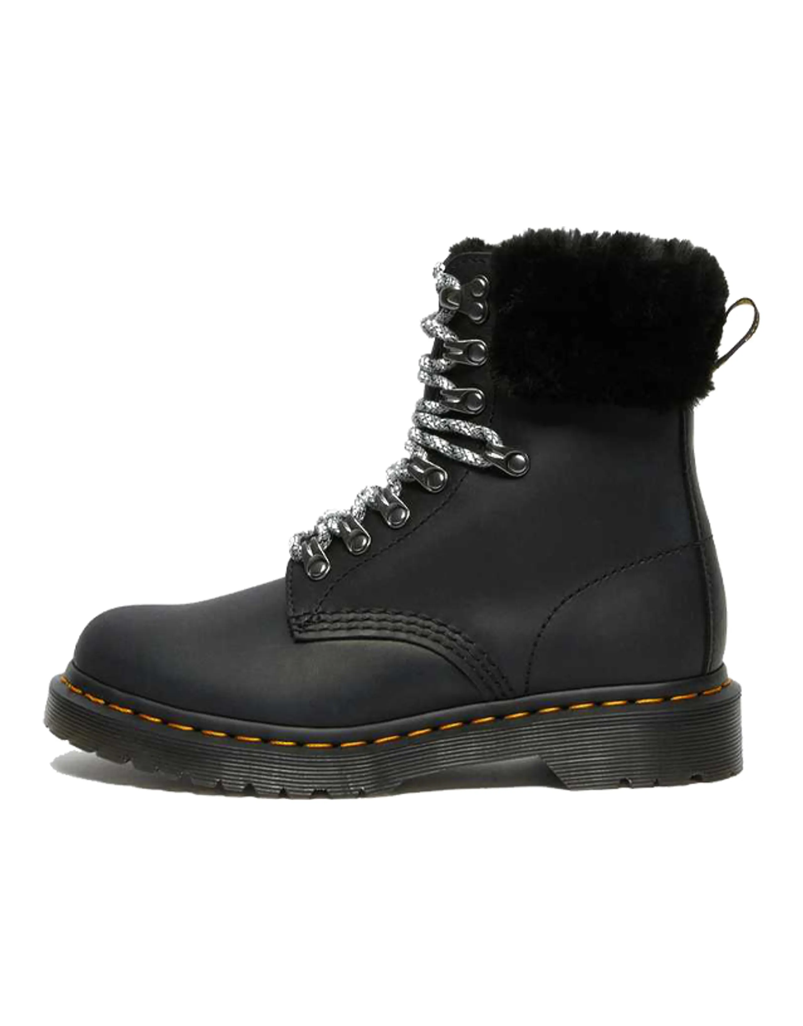 Dr.Martens 1460 Stay Warm Wear resistant Fur Martin Boots Black Women's