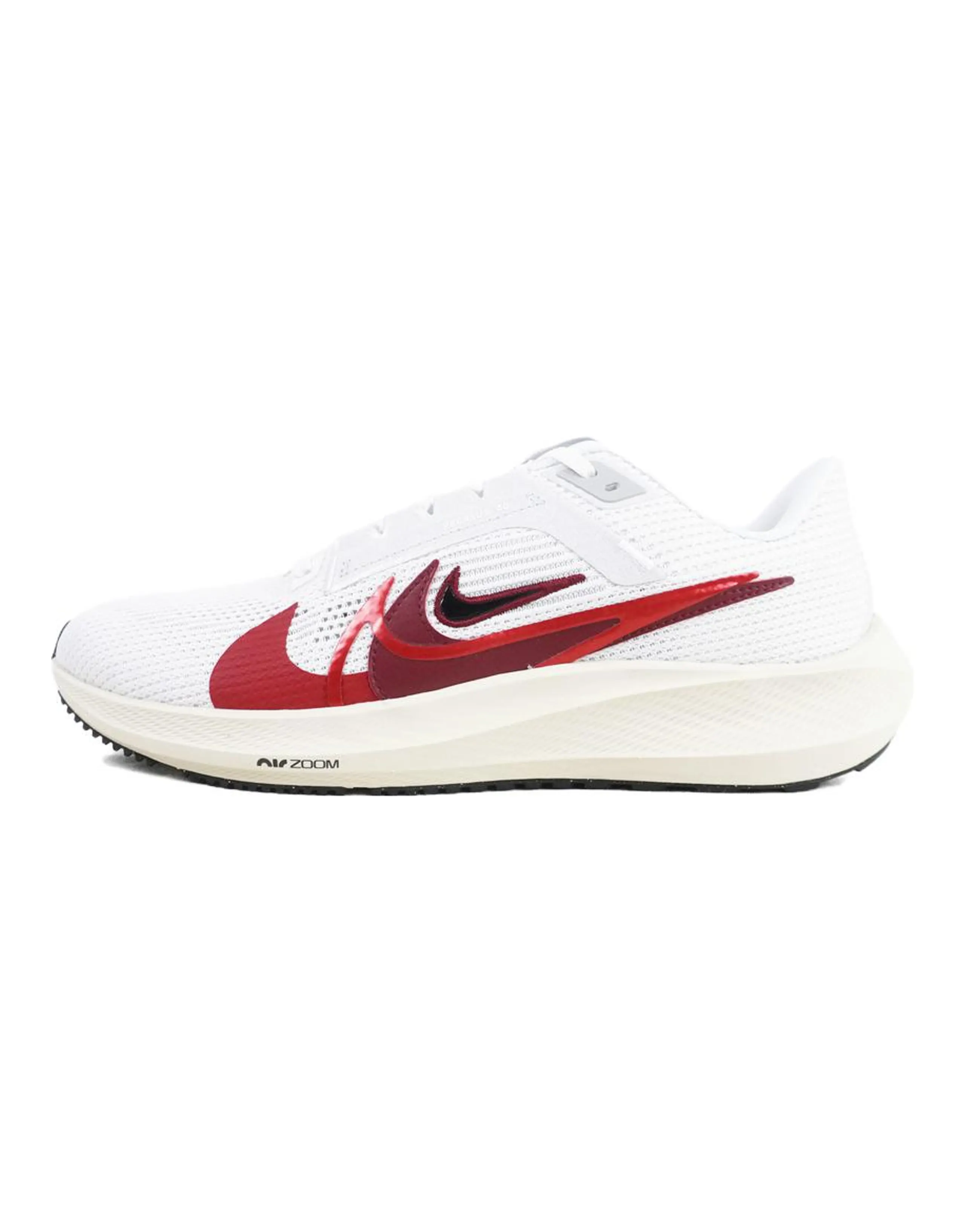 Nike Air Zoom Pegasus 40 Abrasion Resistant Support Low Top Casual Running Shoes Men's White Red