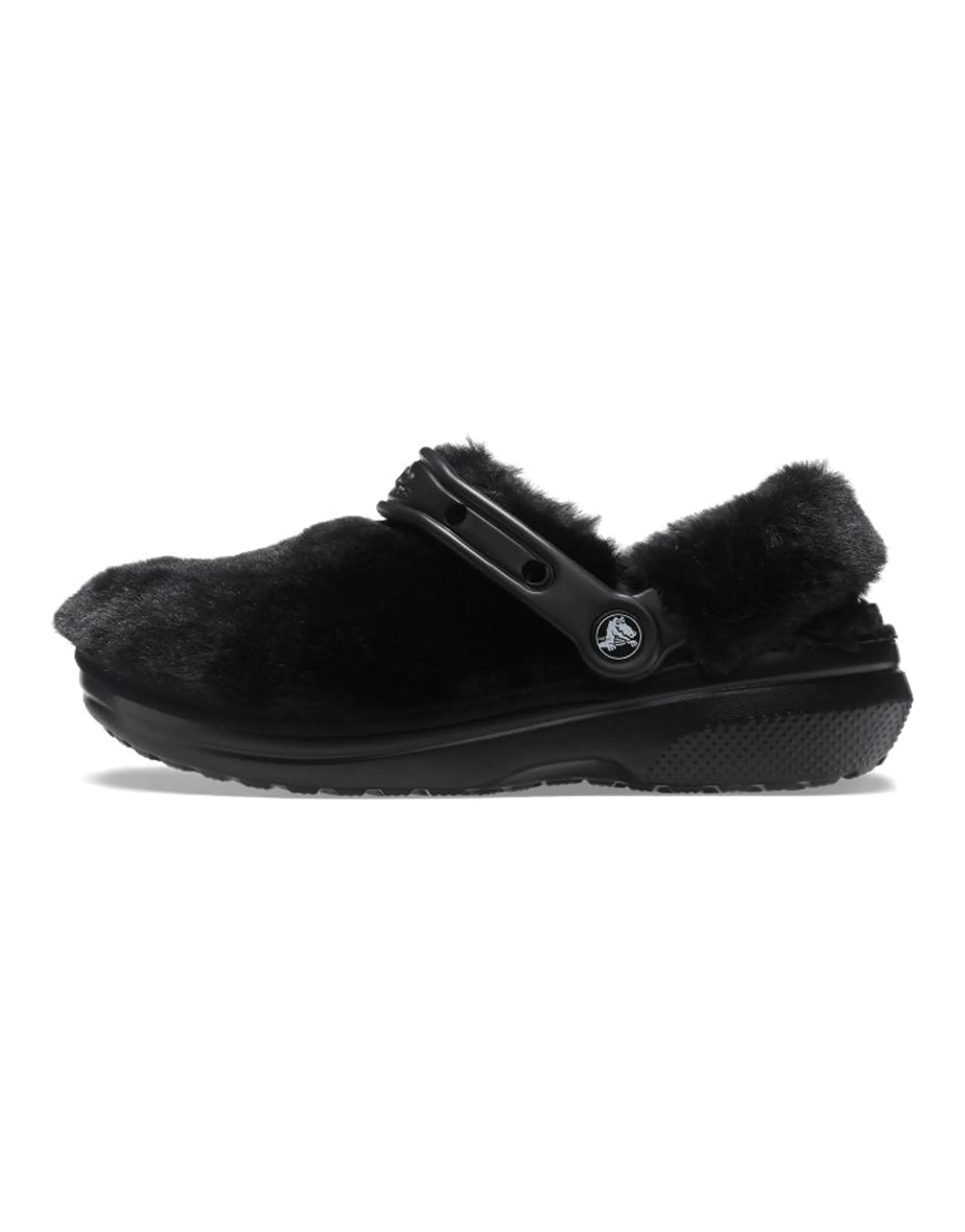 Crocs Classic Fur Sure Slip On Clogs 'Black'