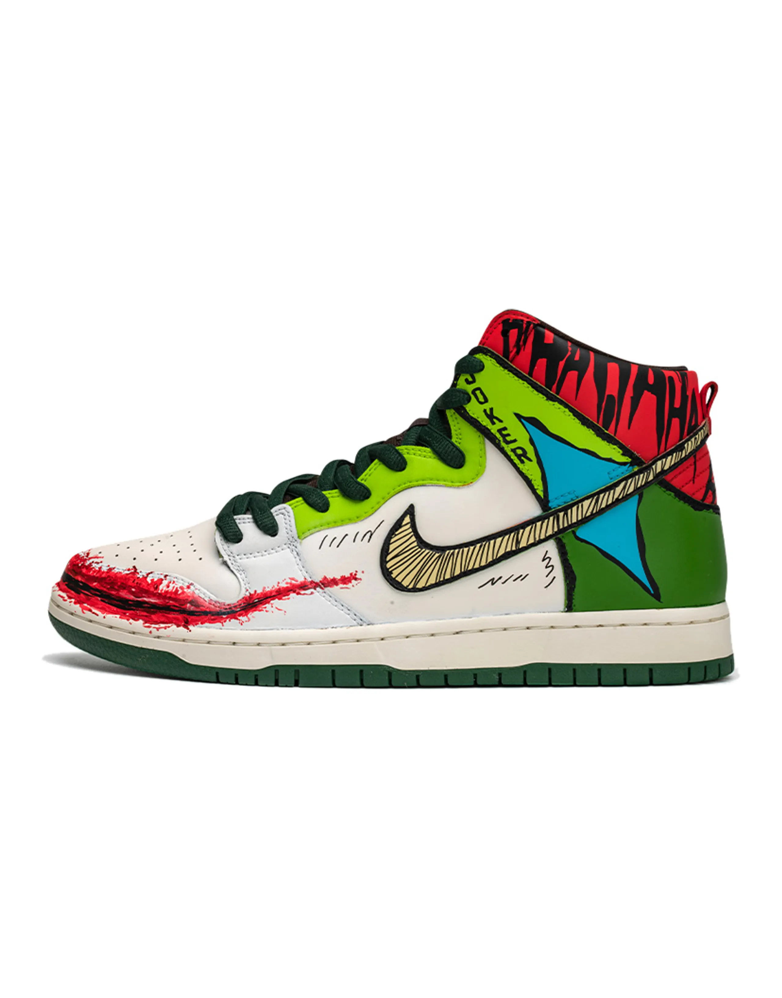 Nike Dunk SB Anti Slip Wear Resistant Mid Top Skateboard Shoes Men's Green White