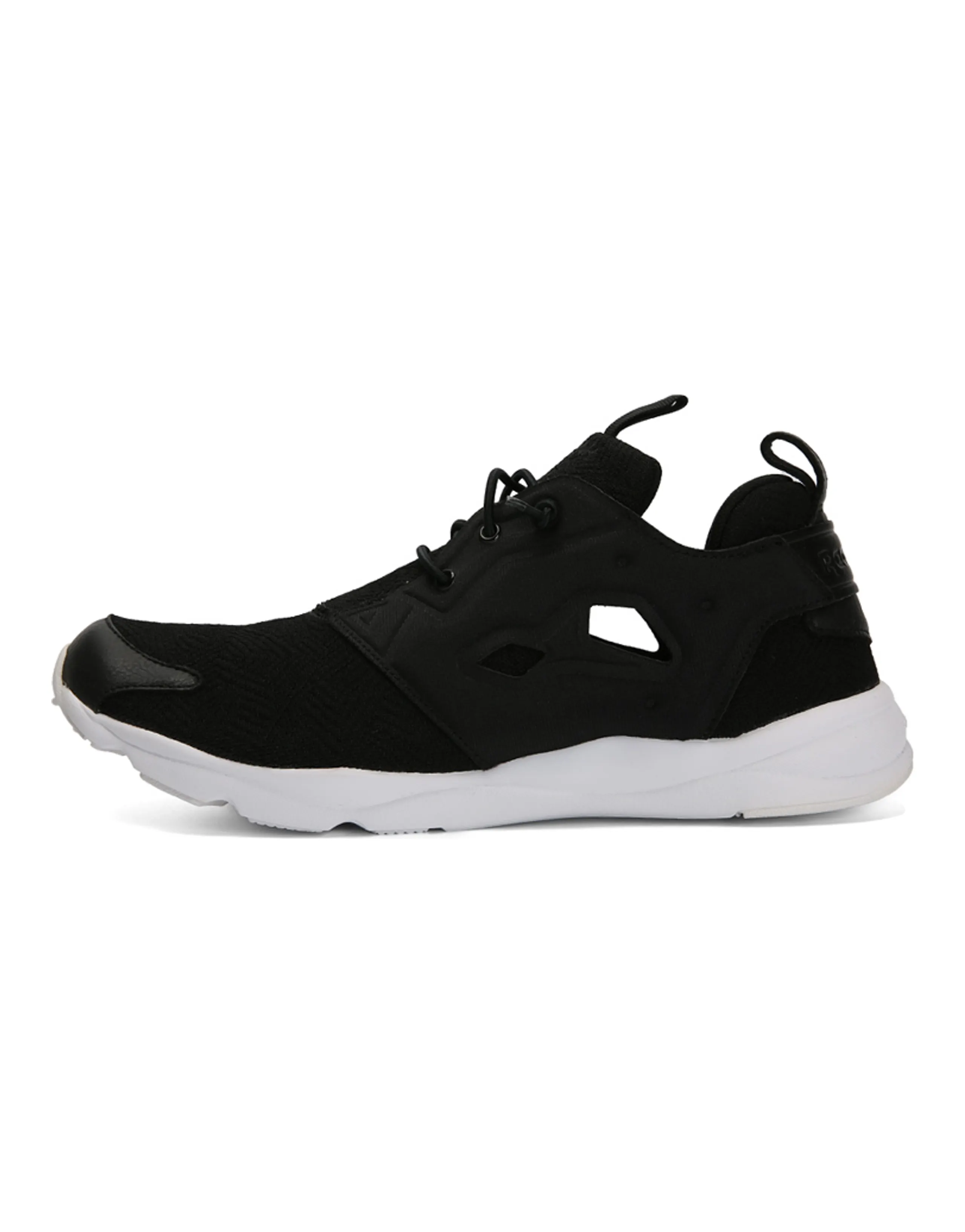 Reebok Furylite Knit Round Toe Lace-Up Low-Top Casual Shoes Unisex Black