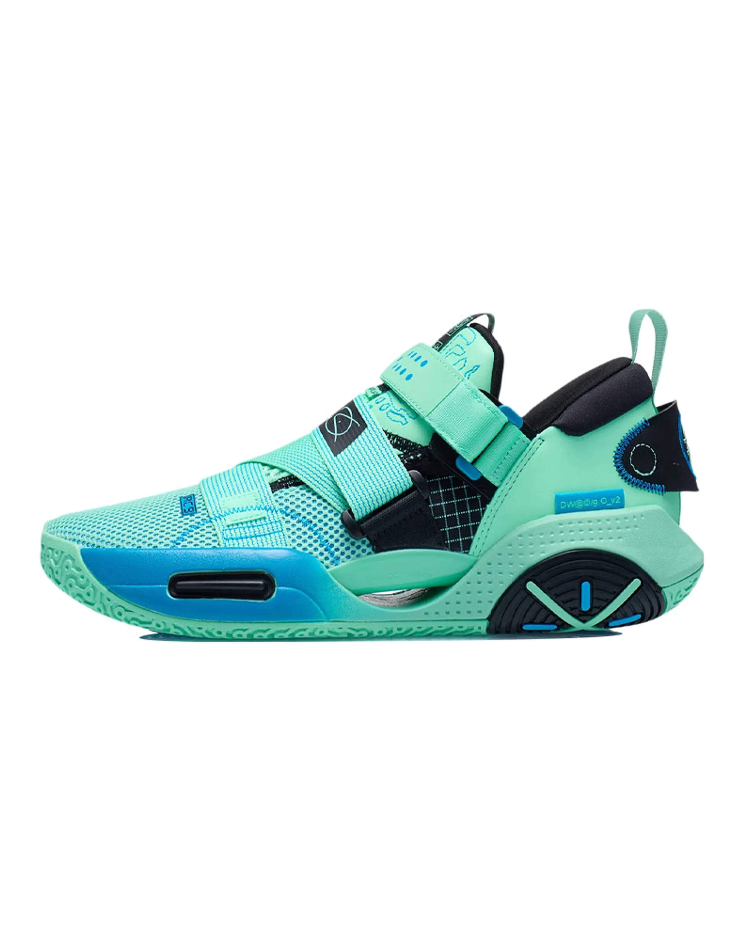 LINING All City 9 V2 Basketball Shoes Men's Low top Fluorescent Emerald Green