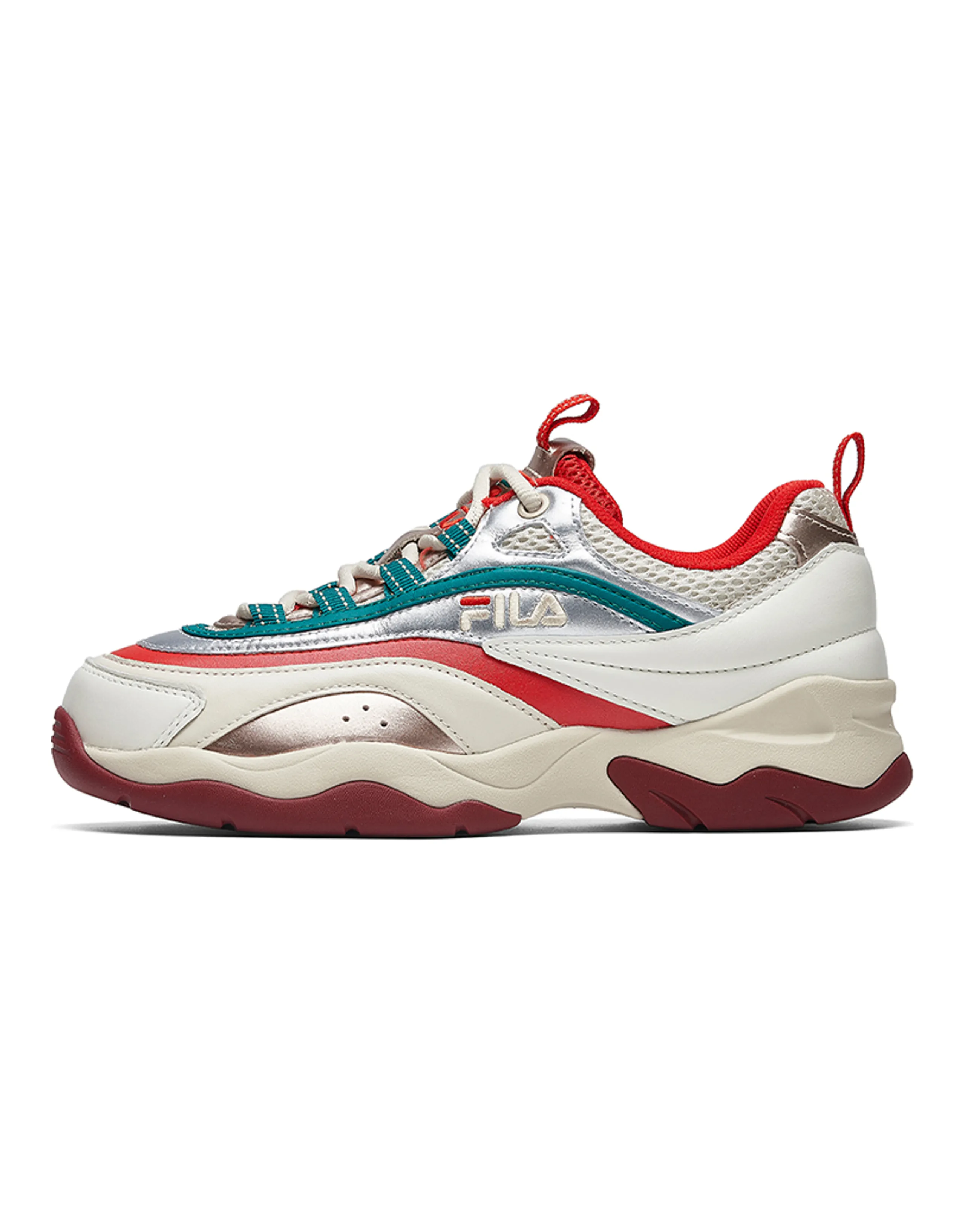 FILA Ray VNTGLow Running Shoes Gs White/Silver Women's