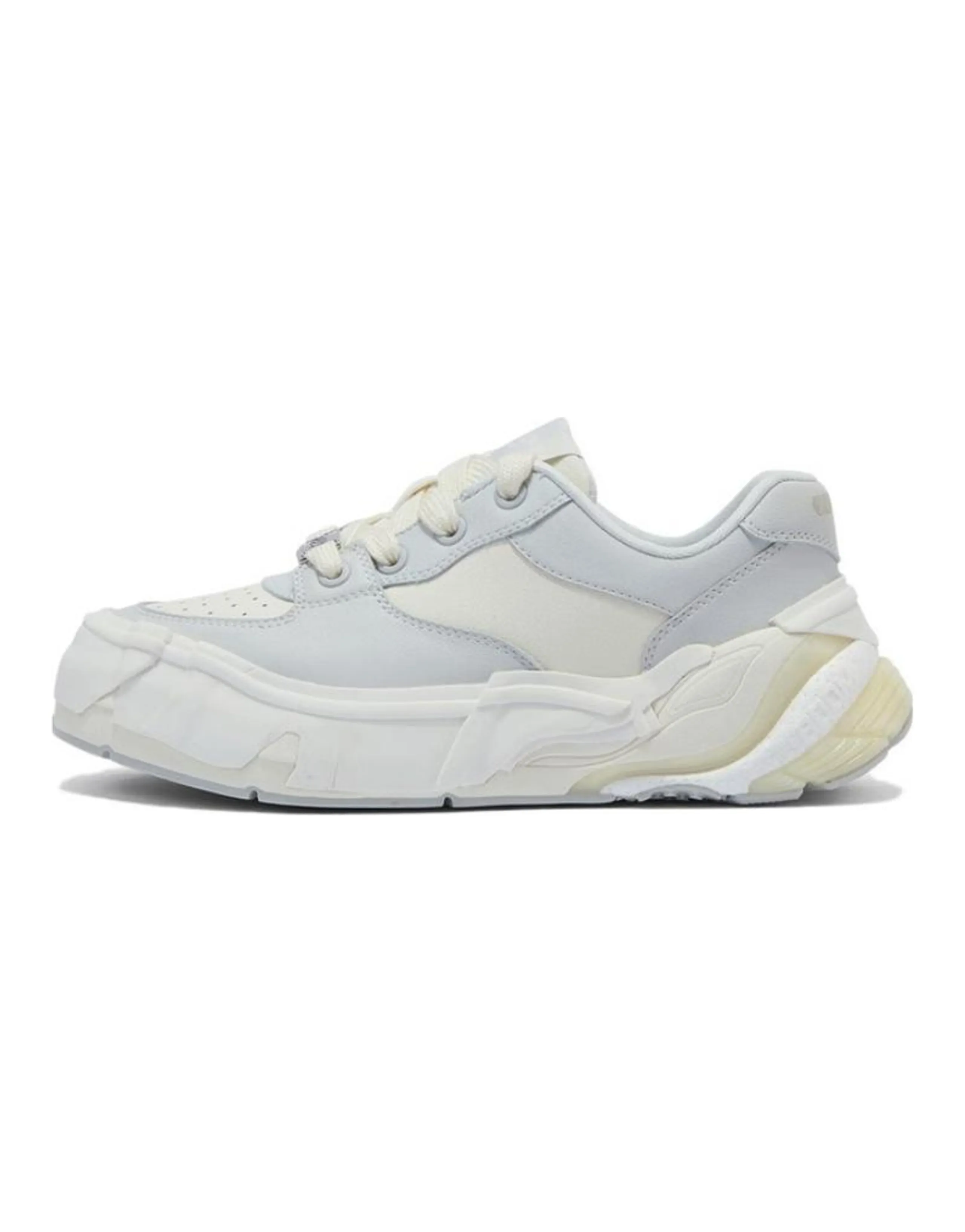 LiNing Wuji BR Breathable Height Increasing Low Top Casual Shoes Women's Ecru