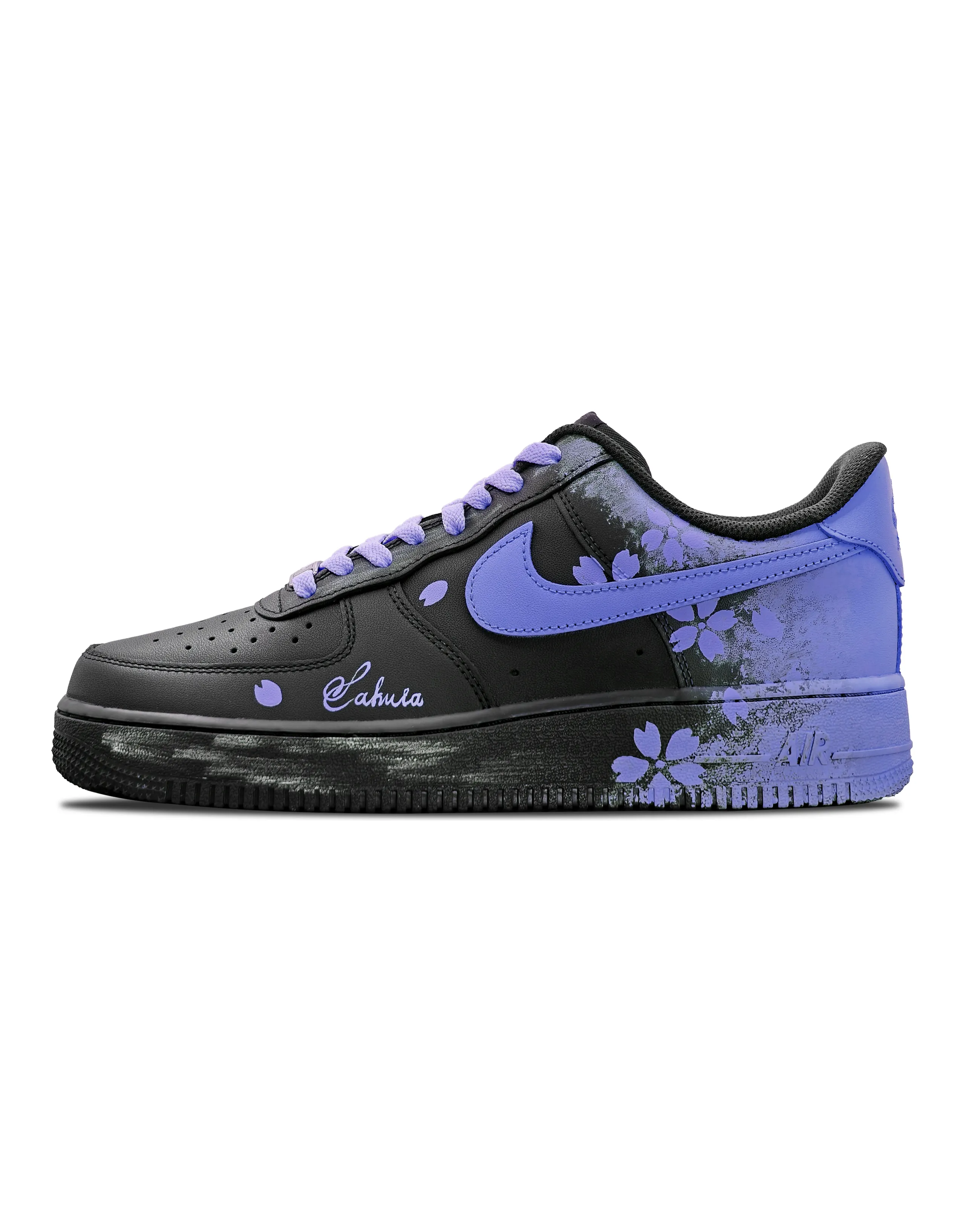 Nike Air Force 1 Skateboard Shoes Unisex Low-Top Black Blue