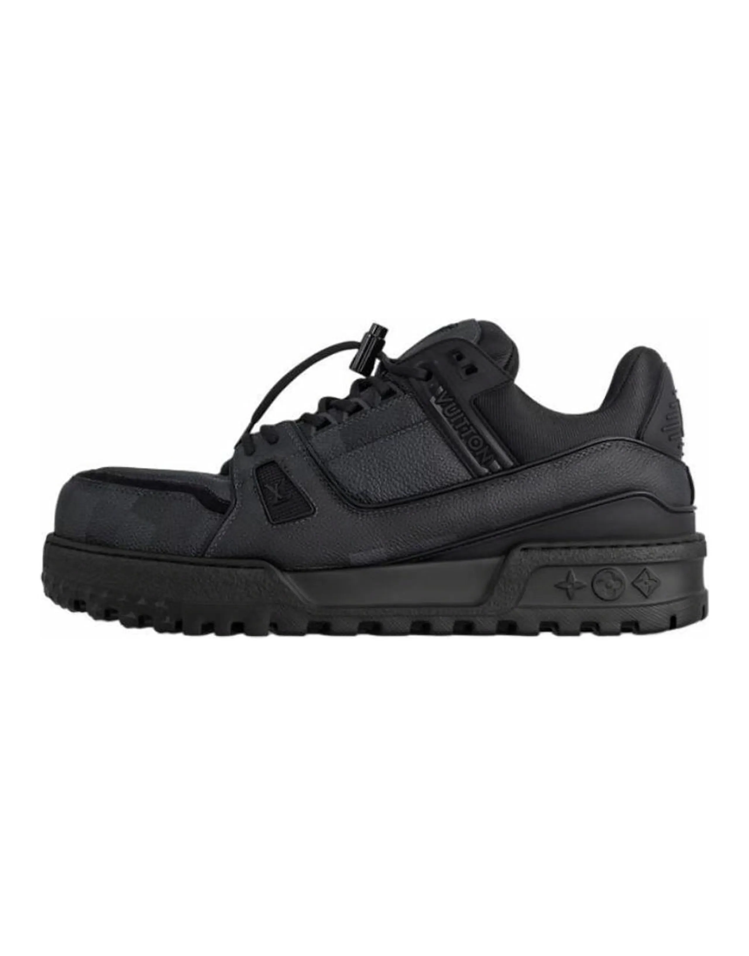 LOUIS VUITTON Trainer Maxi 2025 Spring And Summer Men's Collection Low-Top Skateboard Shoes Men's Black