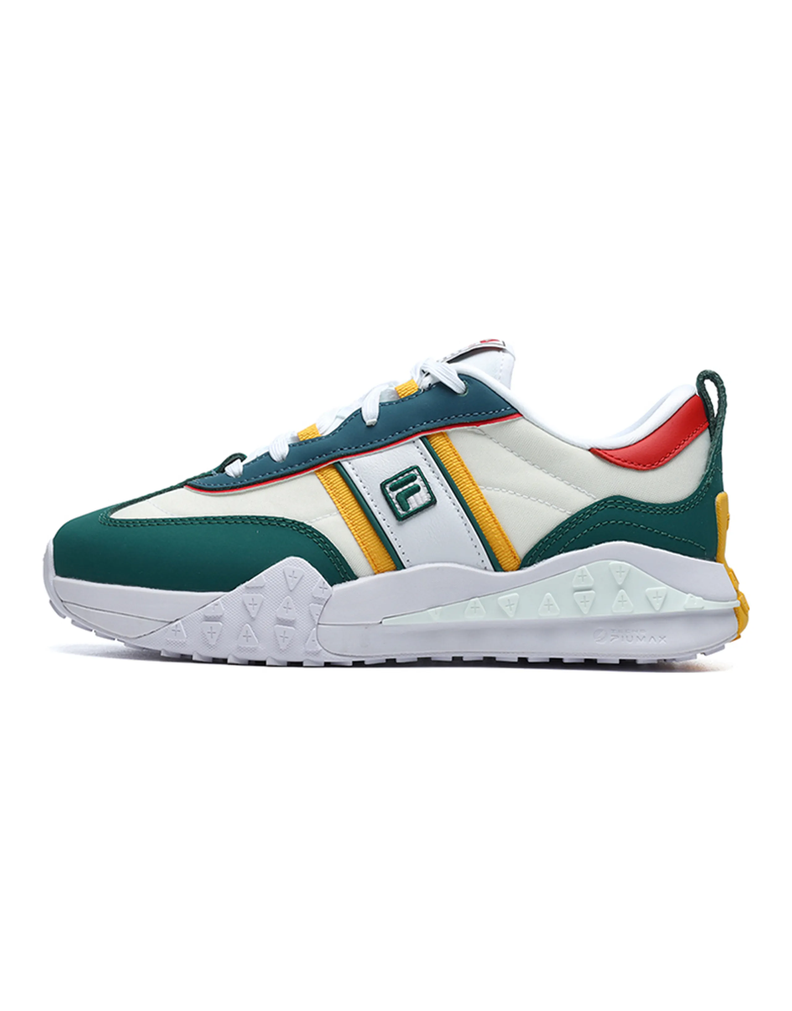 FILA Brick Cushioned Slip-Resistant Abrasion-Resistant Low-Top Casual Shoes Women's White Green