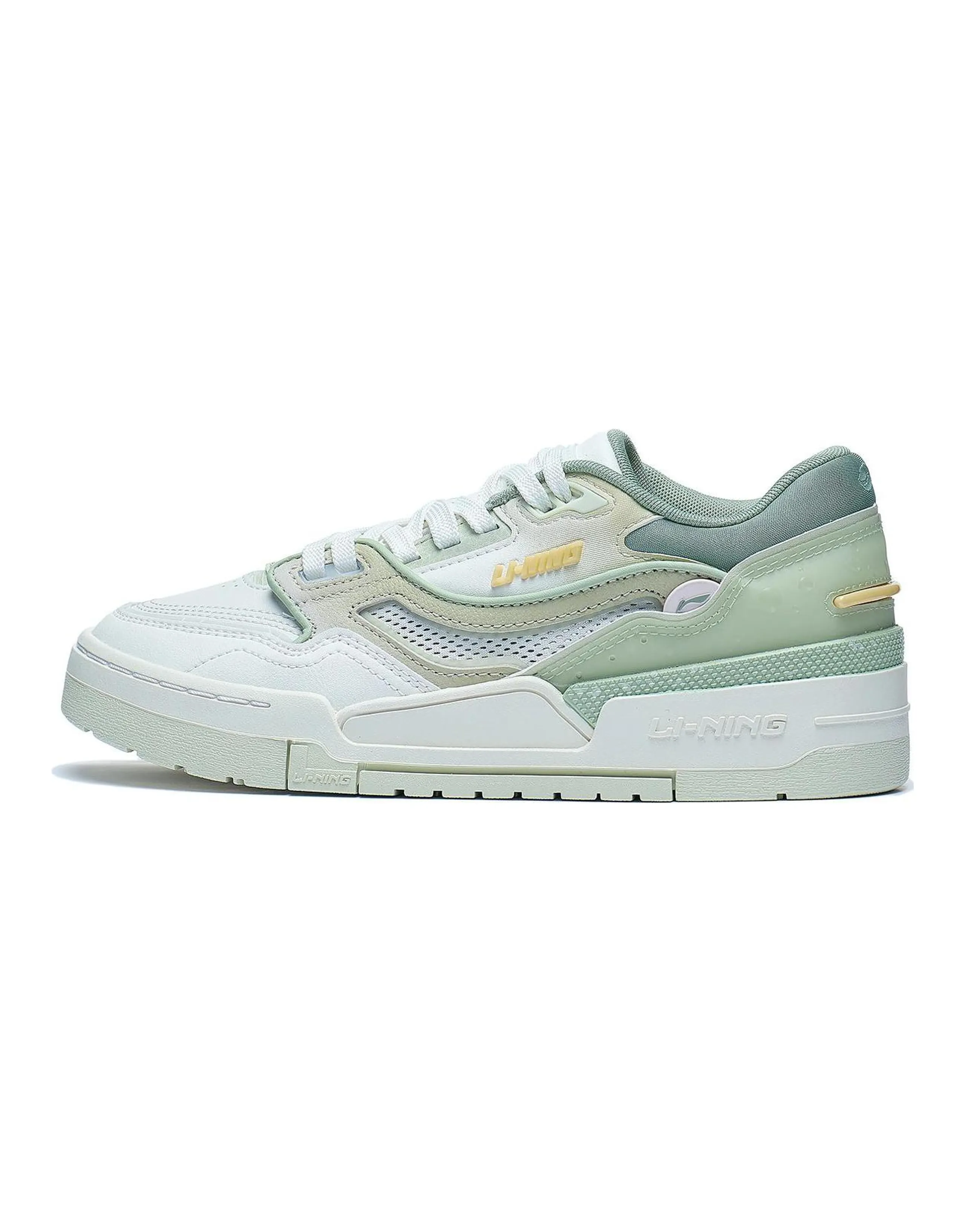LINING 001 BTC Skateboard Shoes Women's Low-Top Cyan/White
