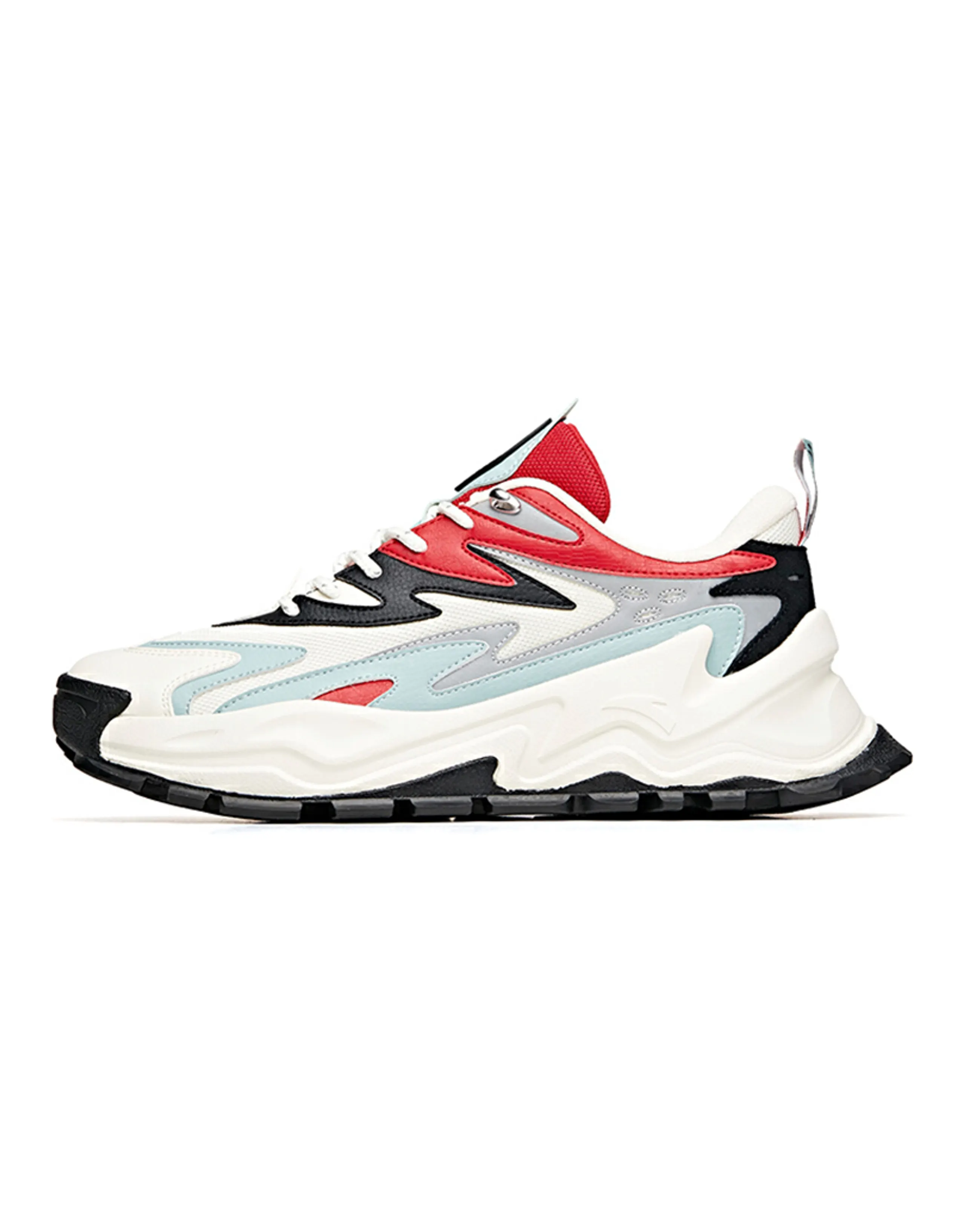 ANTA Hot Chunky Sneakers Men Low-Top Red White/Cyan